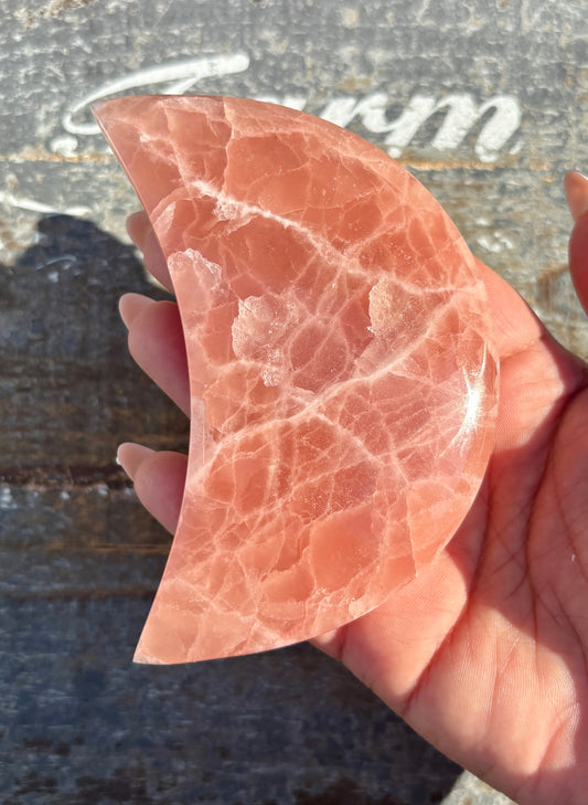 Rose Calcite Moon | Opt X