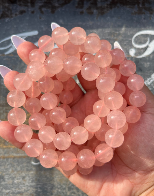 One (1) Gorgeous Grapefruit Rose Quartz Bracelet | 11-12mm