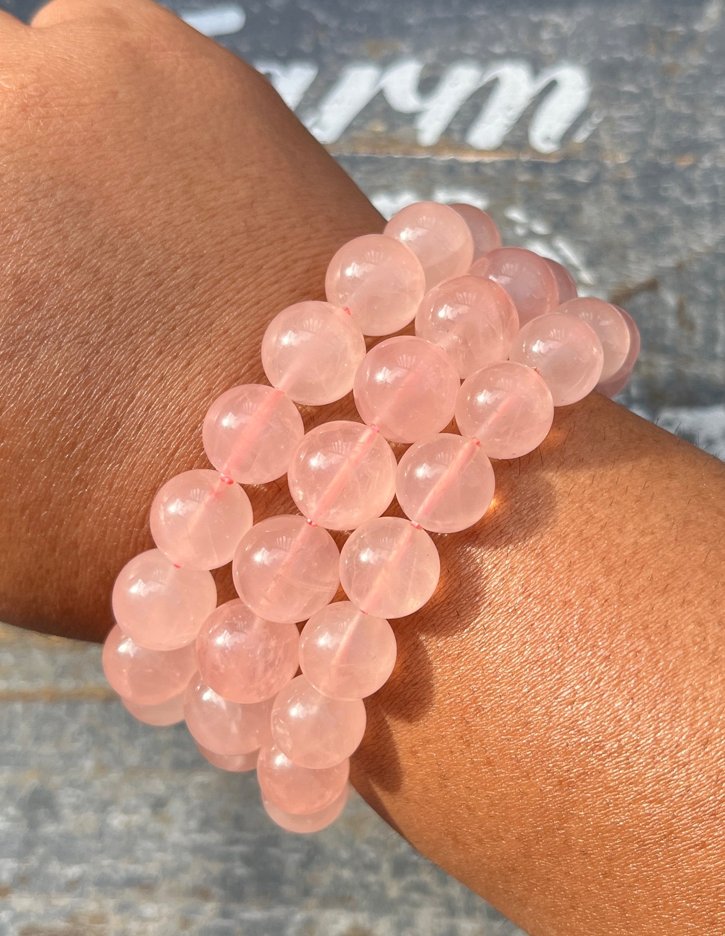 One (1) Gorgeous Grapefruit Rose Quartz Bracelet | 11-12mm