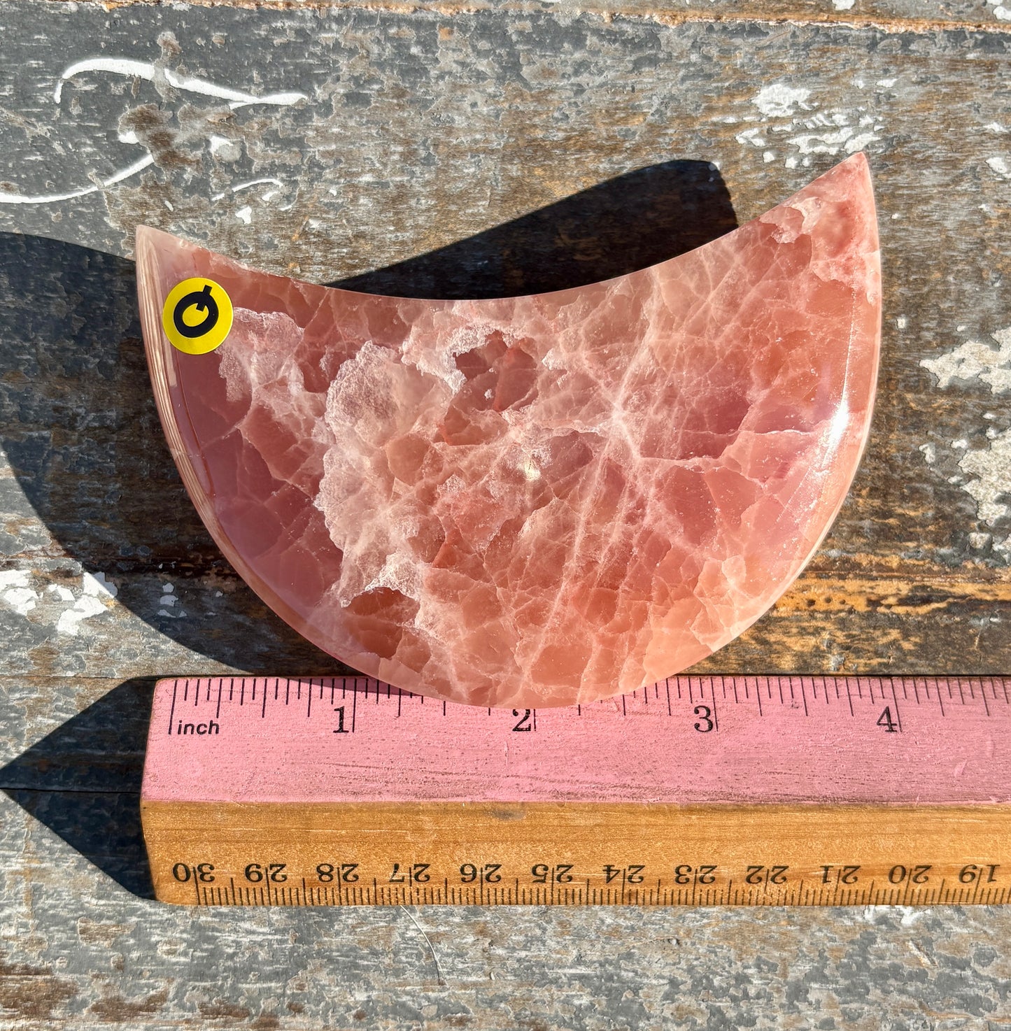 Rose Calcite Moon | Opt Q