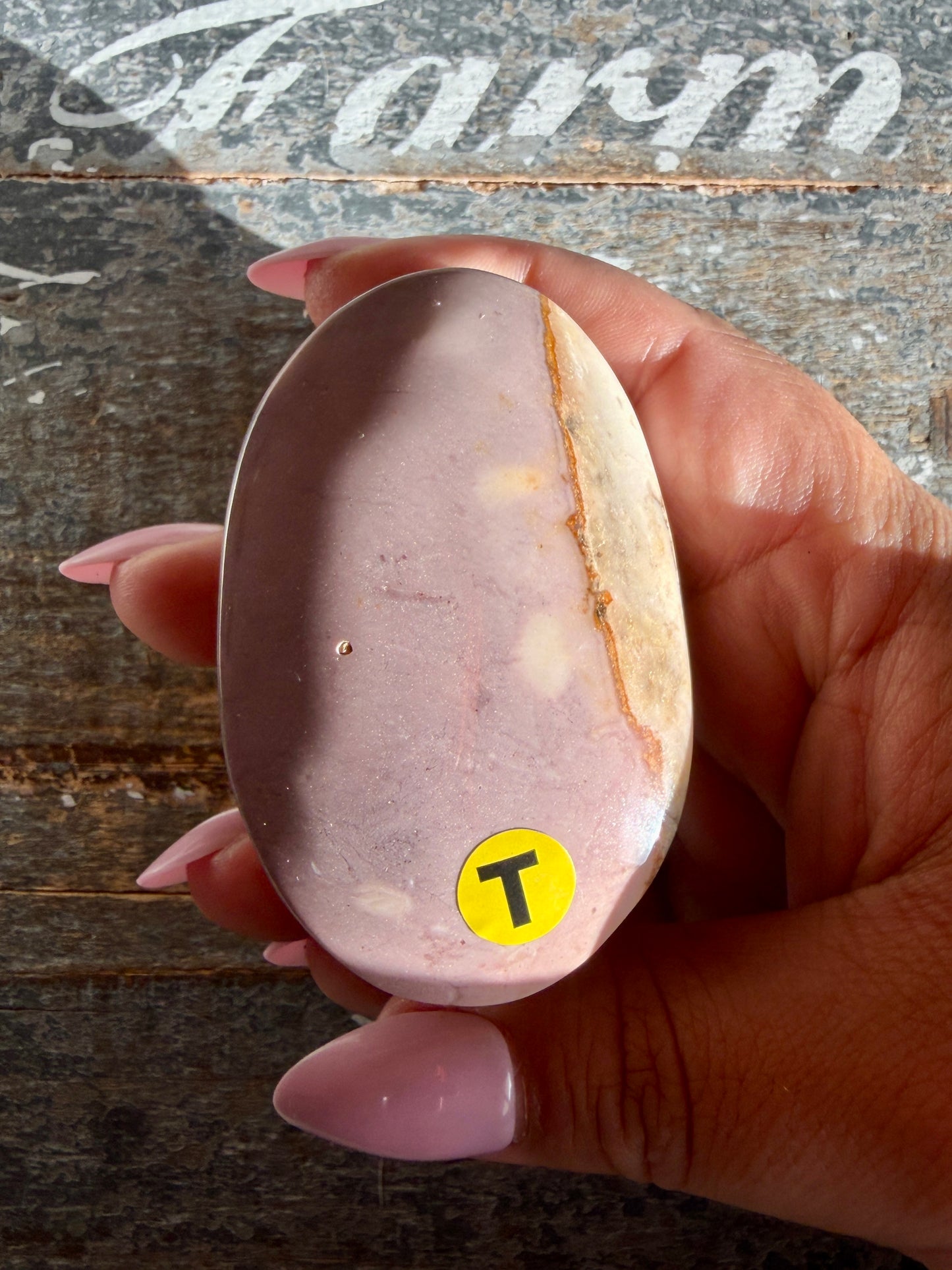 Gorgeous Mookaite Palm Stone from Australia | Opt T