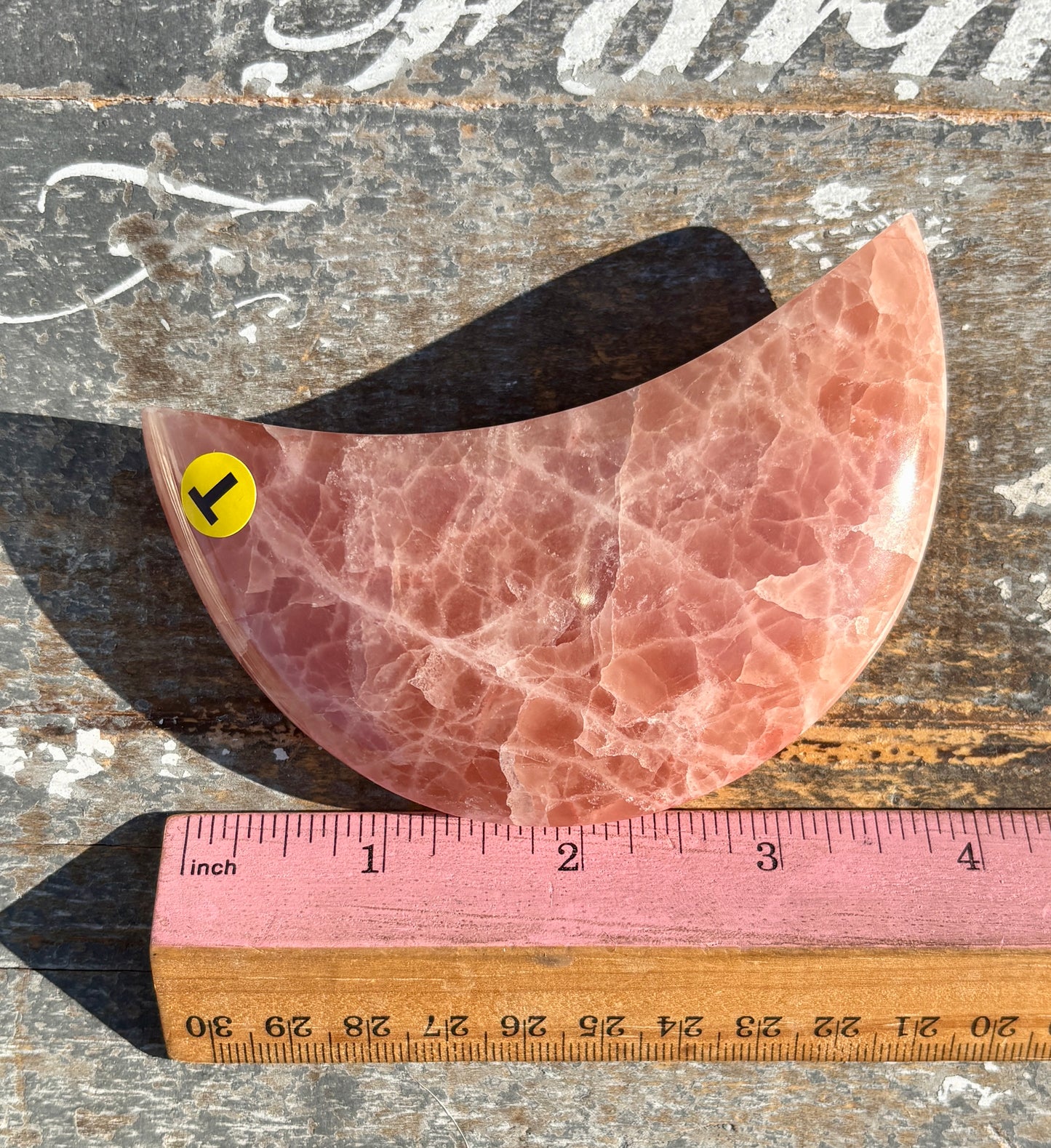 Rose Calcite Moon | Opt T