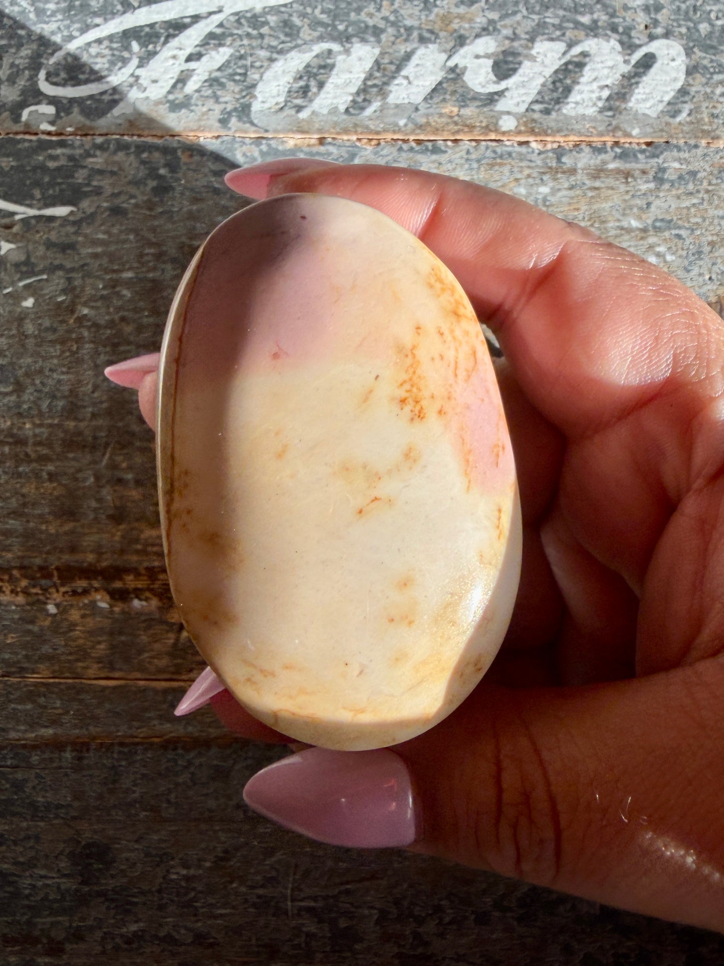 Gorgeous Mookaite Palm Stone from Australia | Opt T