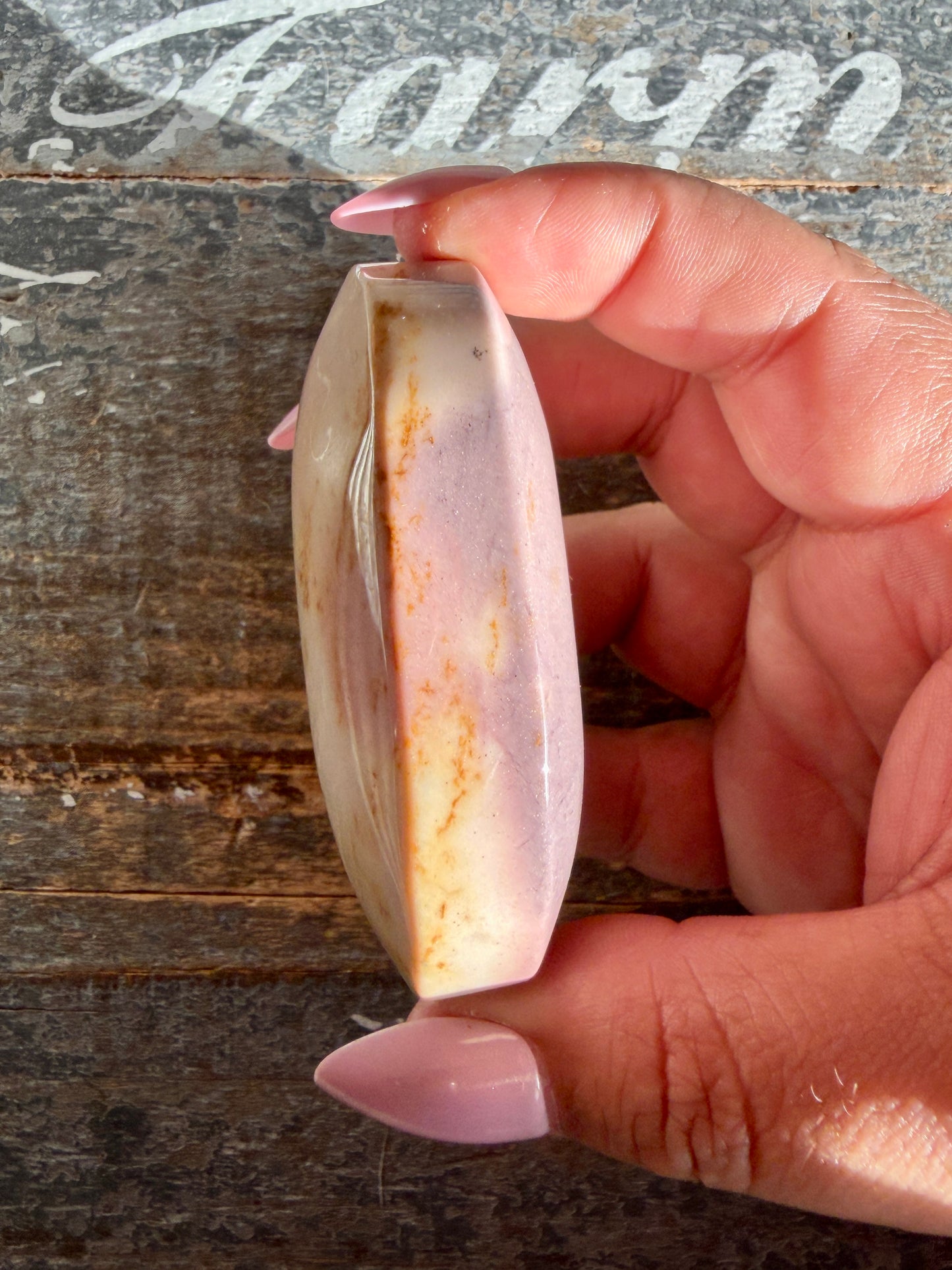 Gorgeous Mookaite Palm Stone from Australia | Opt T