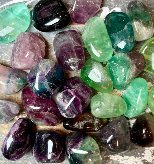 One (1) Gorgeous Rainbow Fluorite Tumble