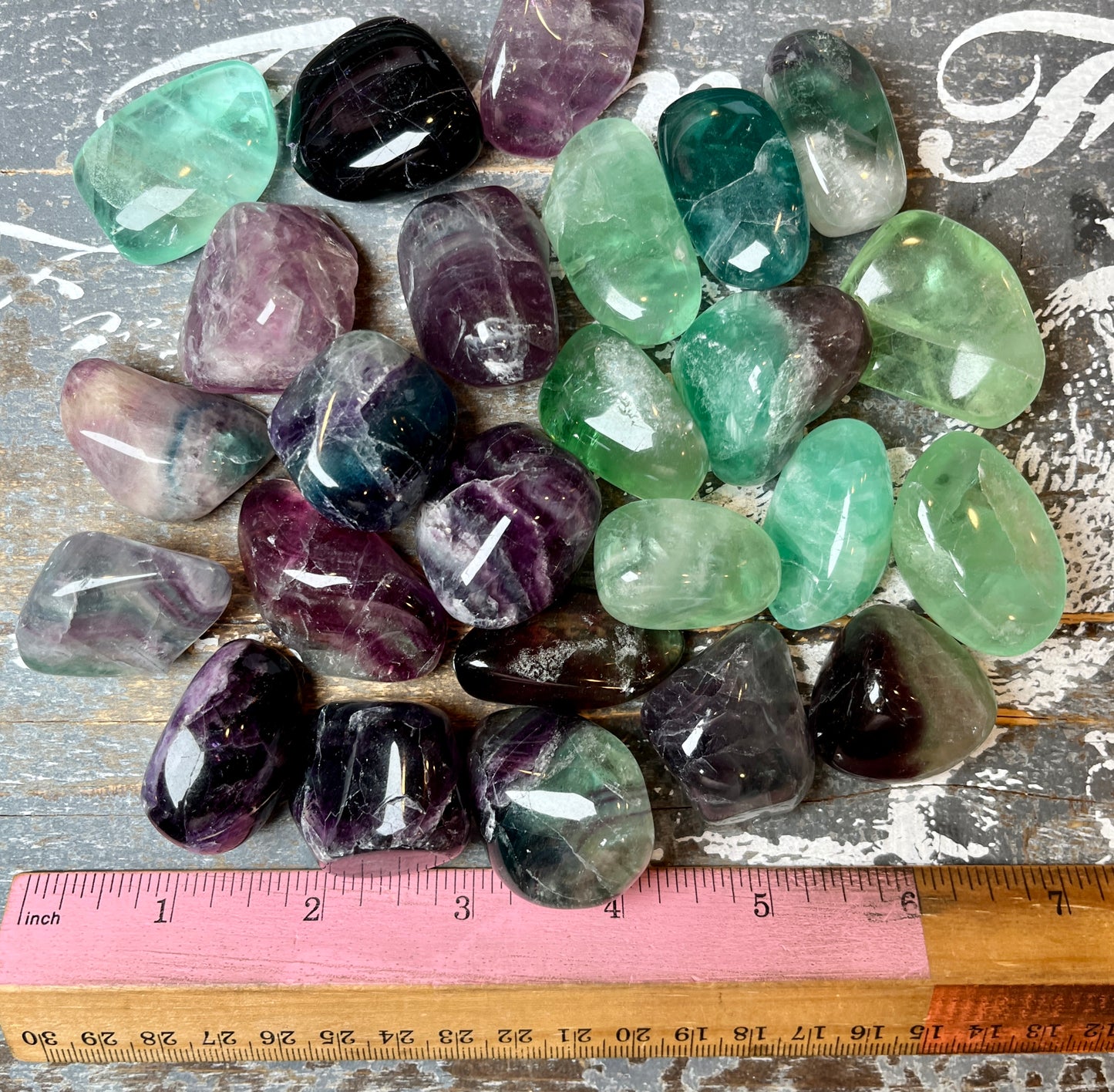 One (1) Gorgeous Rainbow Fluorite Tumble