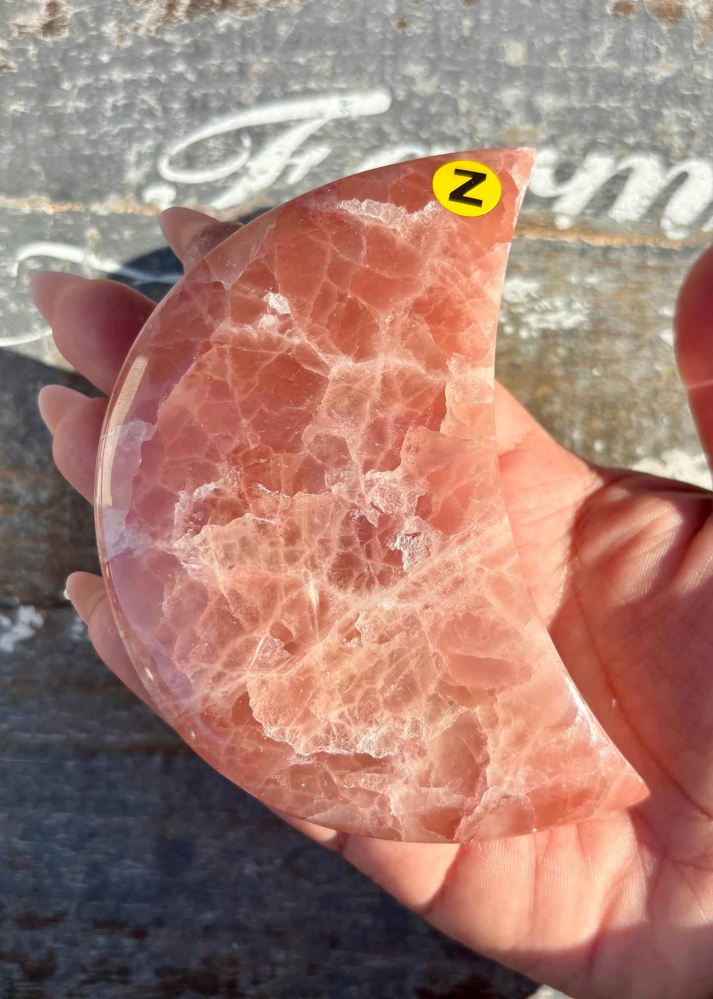 Rose Calcite Moon | Opt Z