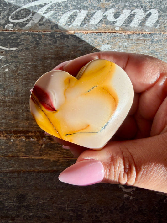 Gorgeous Mookaite Heart from Australia | Opt K