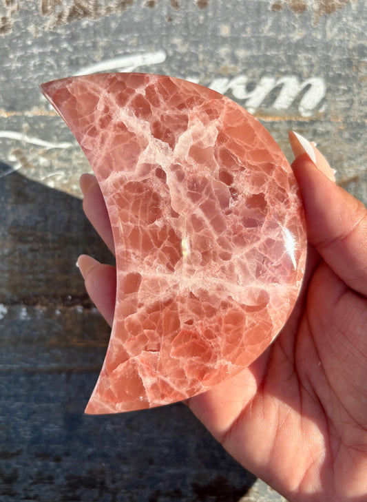 Rose Calcite Moon | Opt Z
