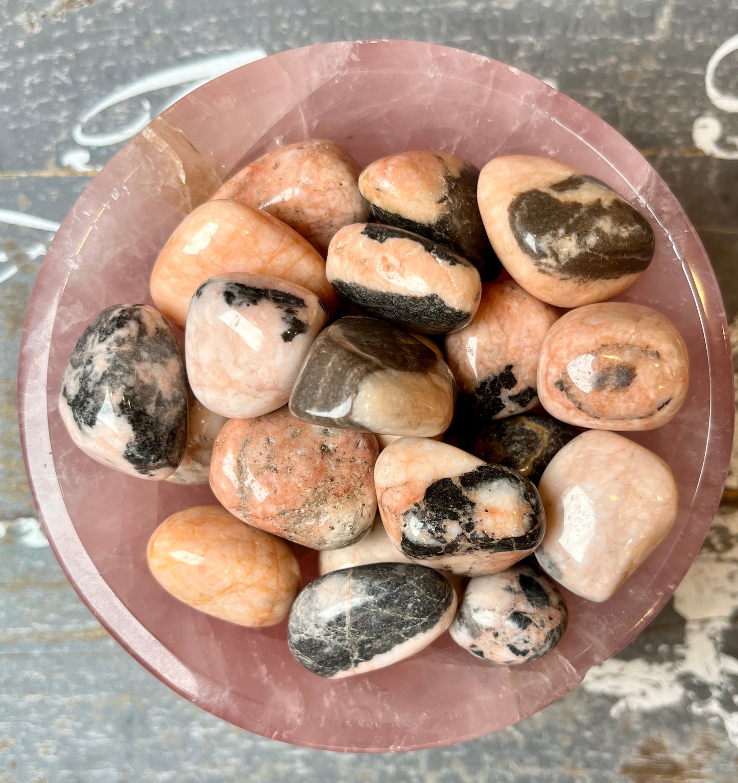 One (1) Gorgeous Pink Zebra Jasper Tumble