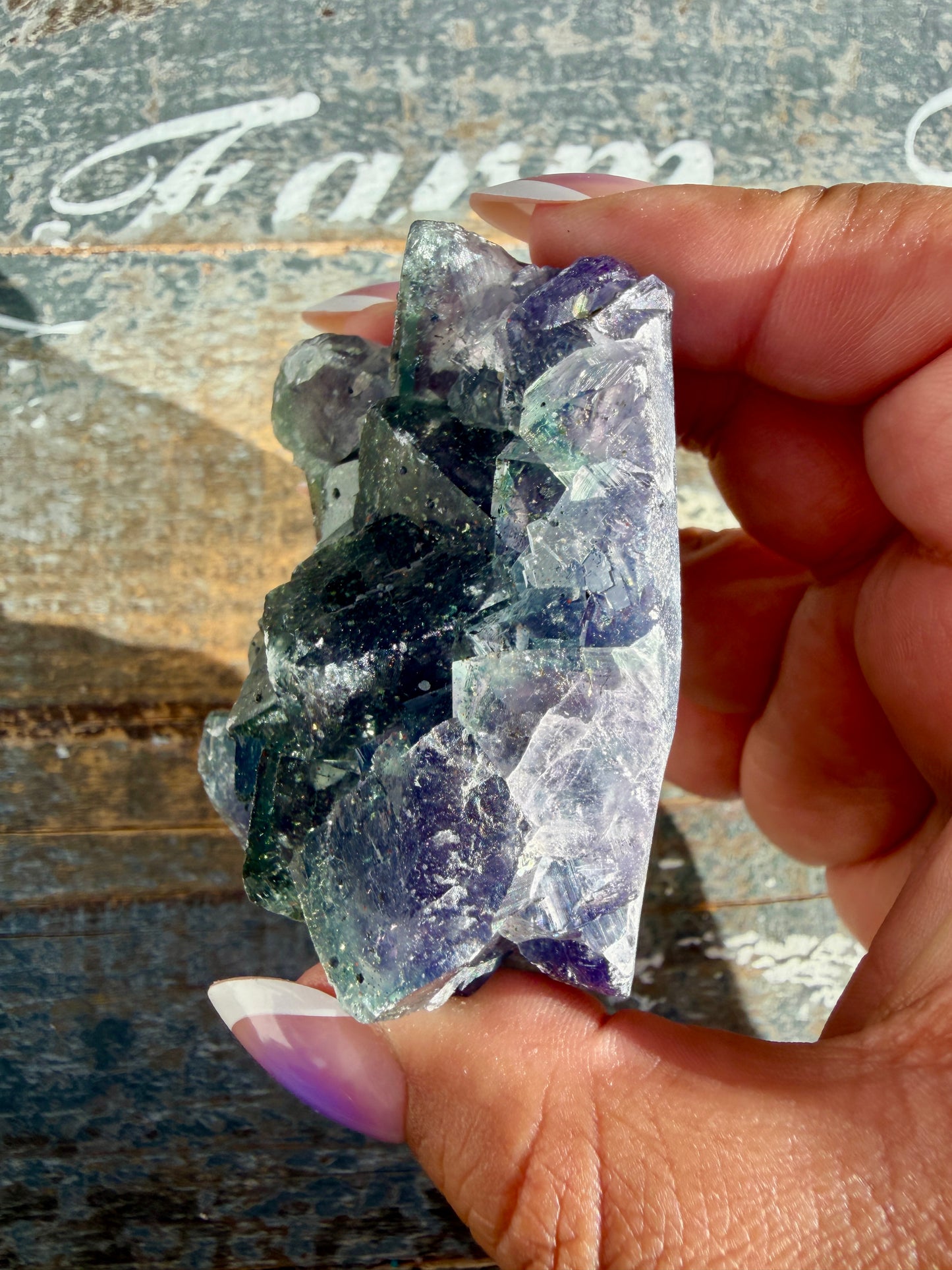 Gorgeous Cubic Dark Blue/Purple Fluorite Specimen coated in Pyrite | Opt 74
