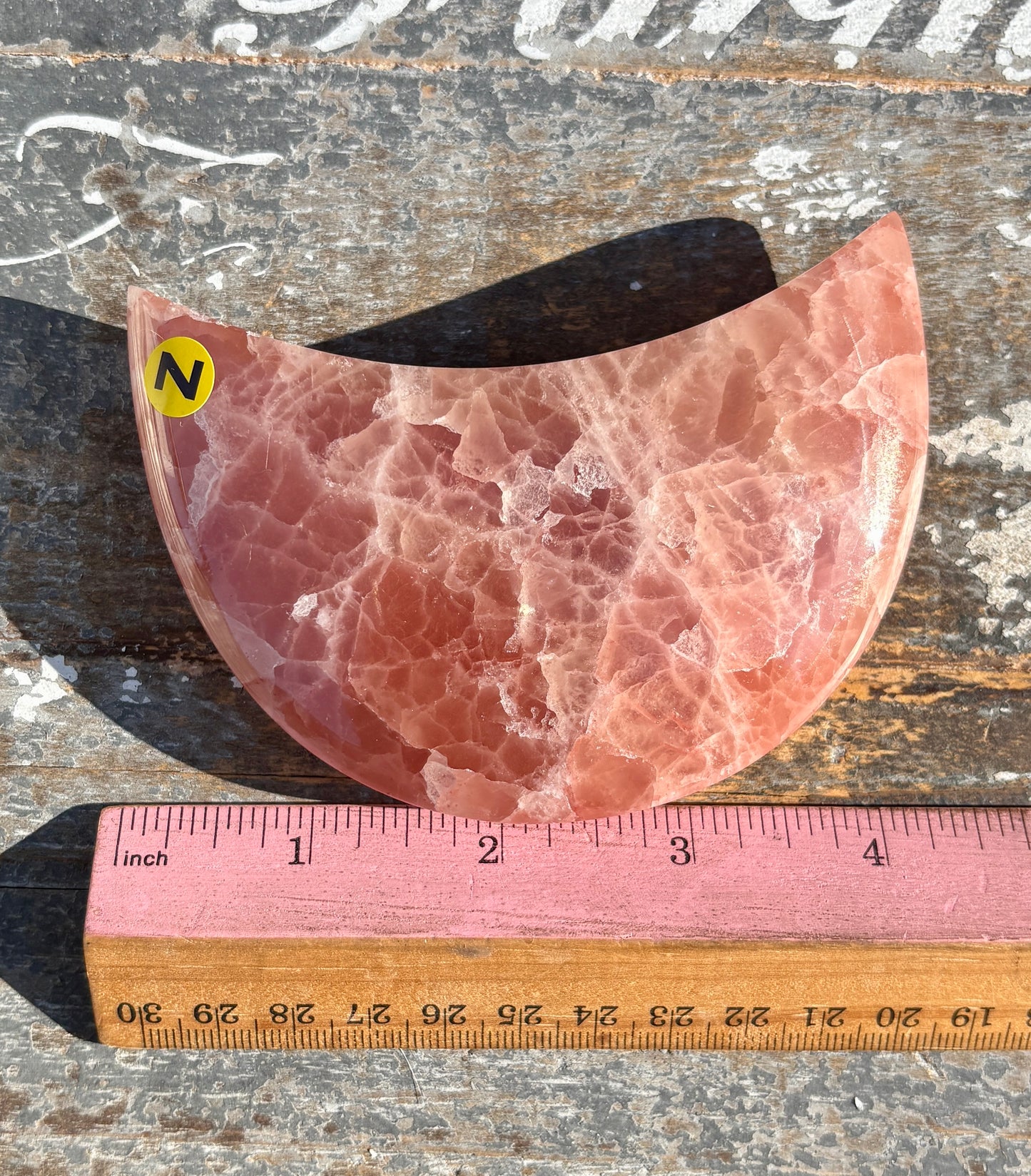 Rose Calcite Moon | Opt Z