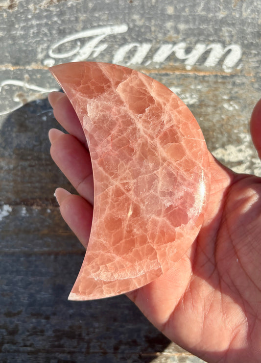 Rose Calcite Moon | Opt S