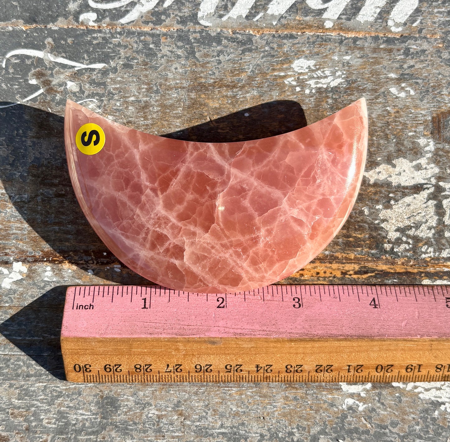 Rose Calcite Moon | Opt S