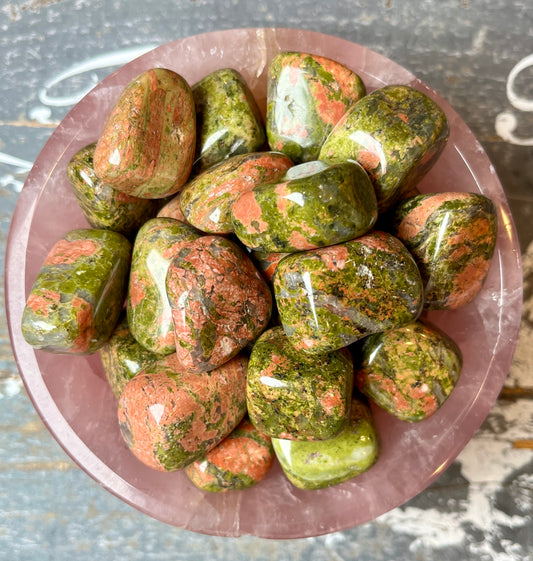 One (1) Gorgeous Unakite Tumble