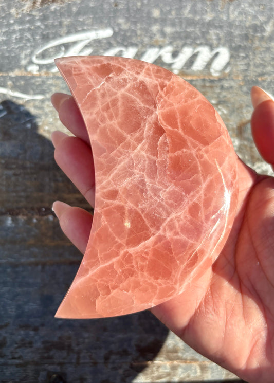 Rose Calcite Moon | Opt P