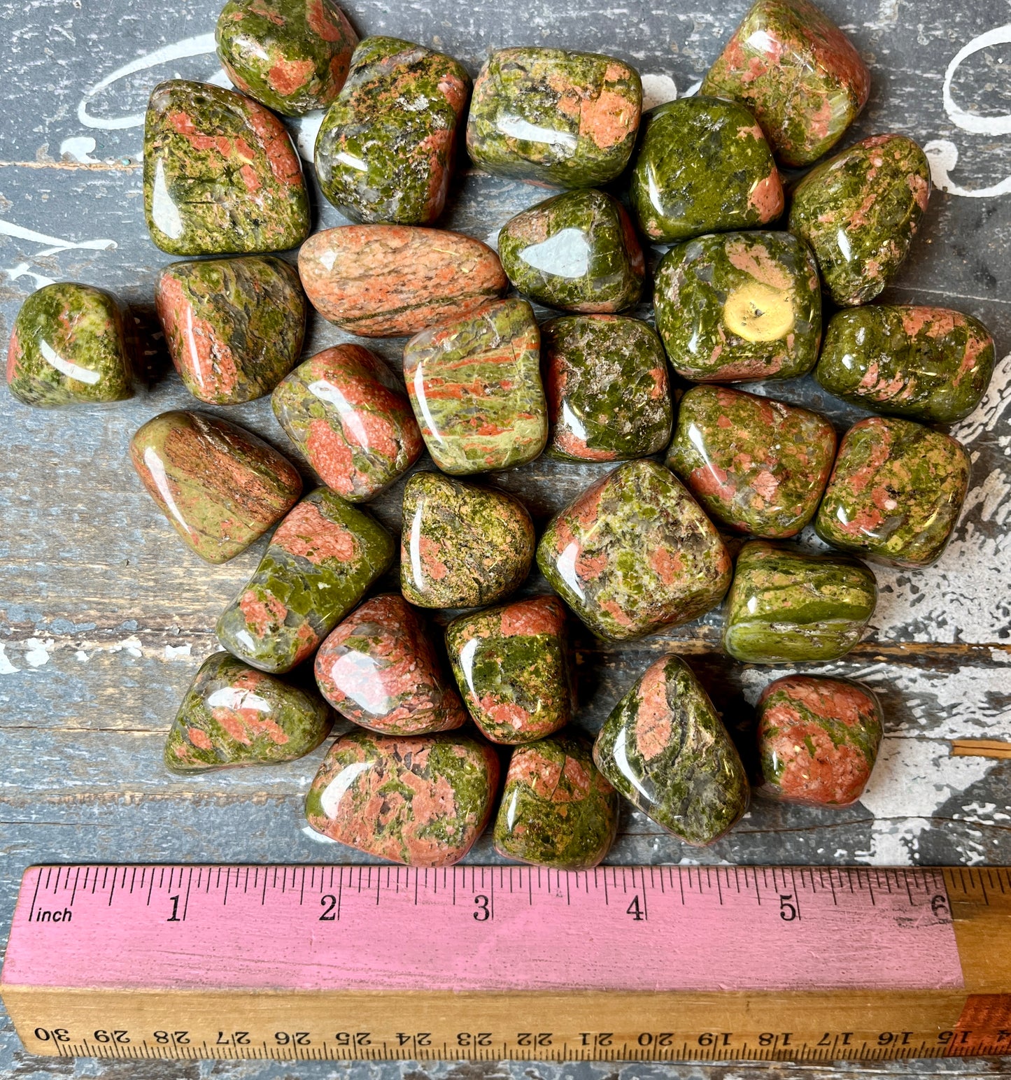 One (1) Gorgeous Unakite Tumble