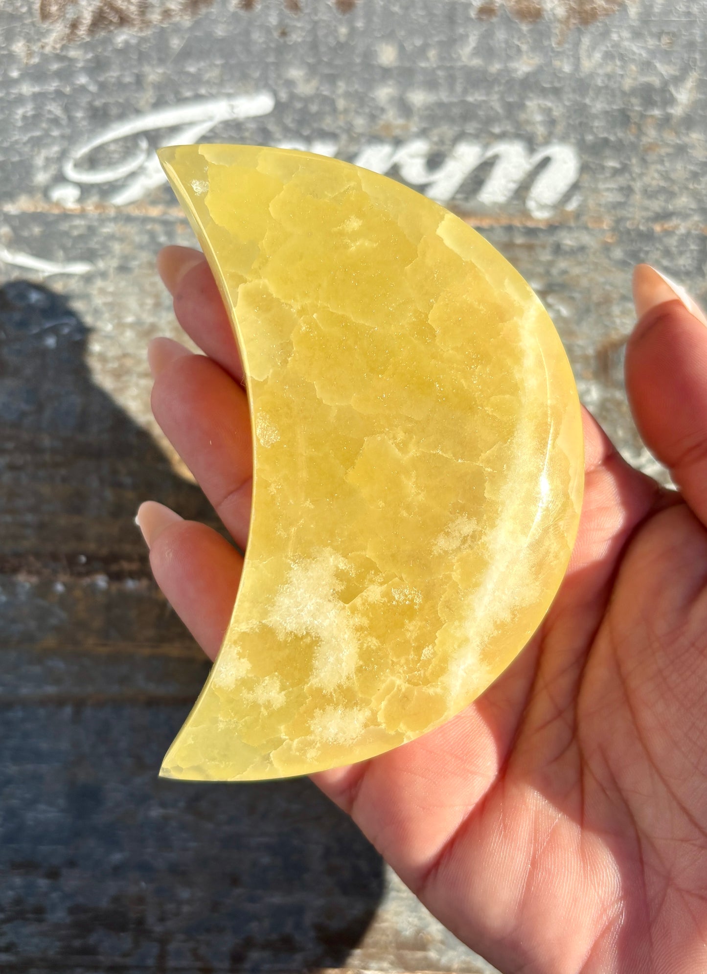 Lemon Calcite Moon | Opt L