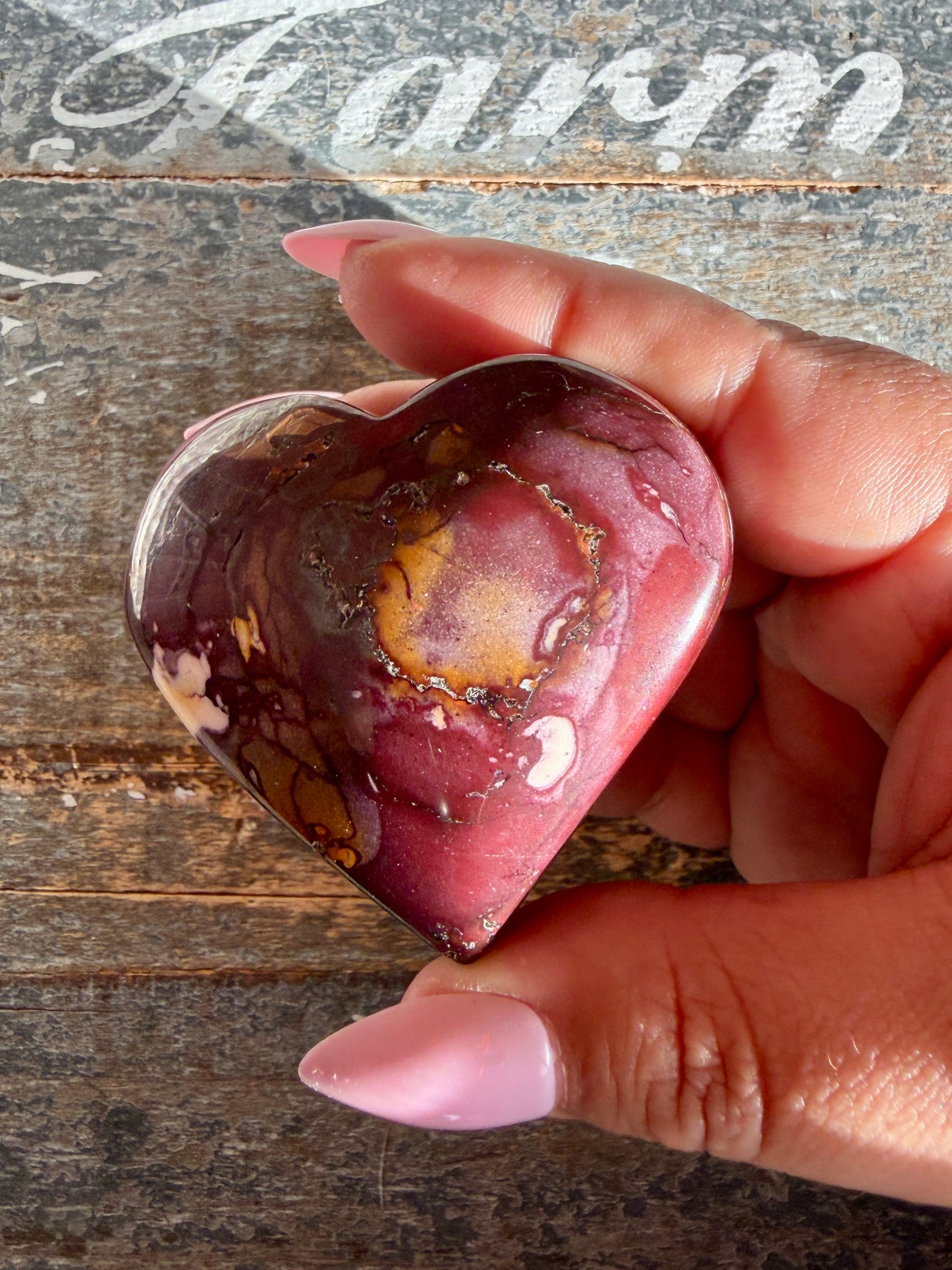 Gorgeous Mookaite Heart from Australia | Opt P