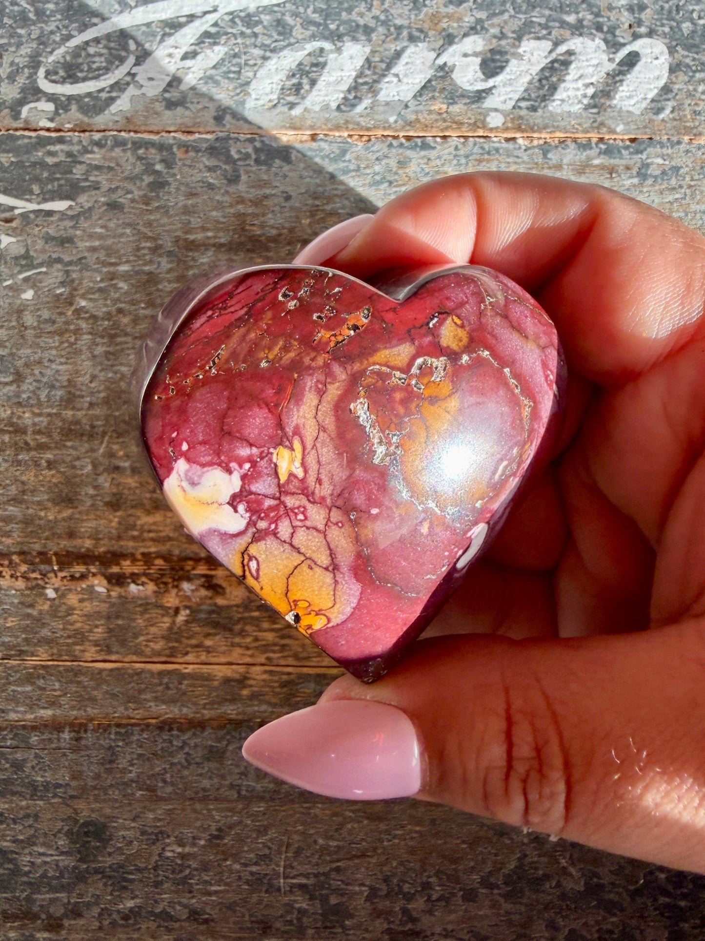 Gorgeous Mookaite Heart from Australia | Opt P