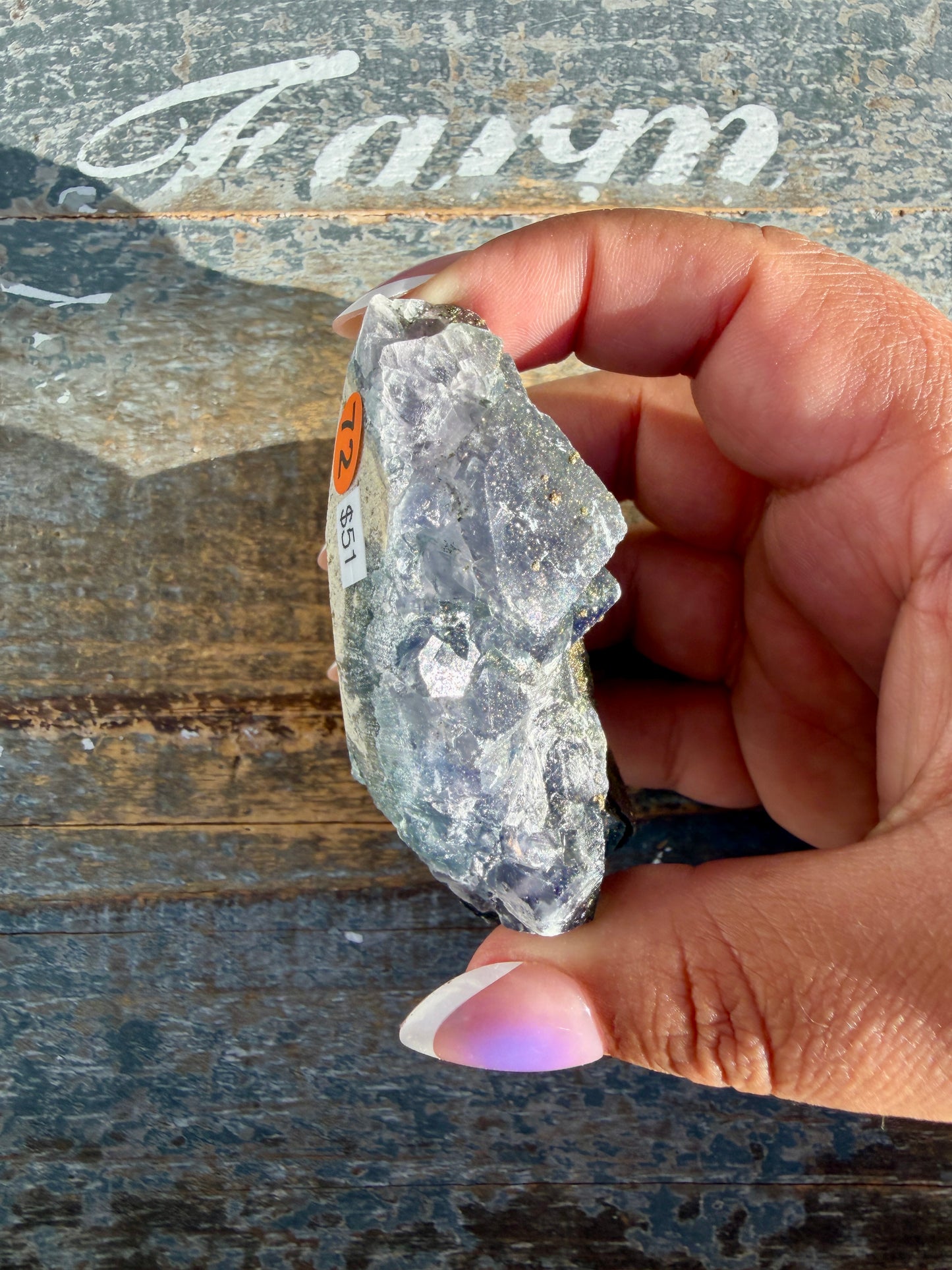 Gorgeous Cubic Dark Blue/Purple Fluorite Specimen coated in Pyrite | Opt 72