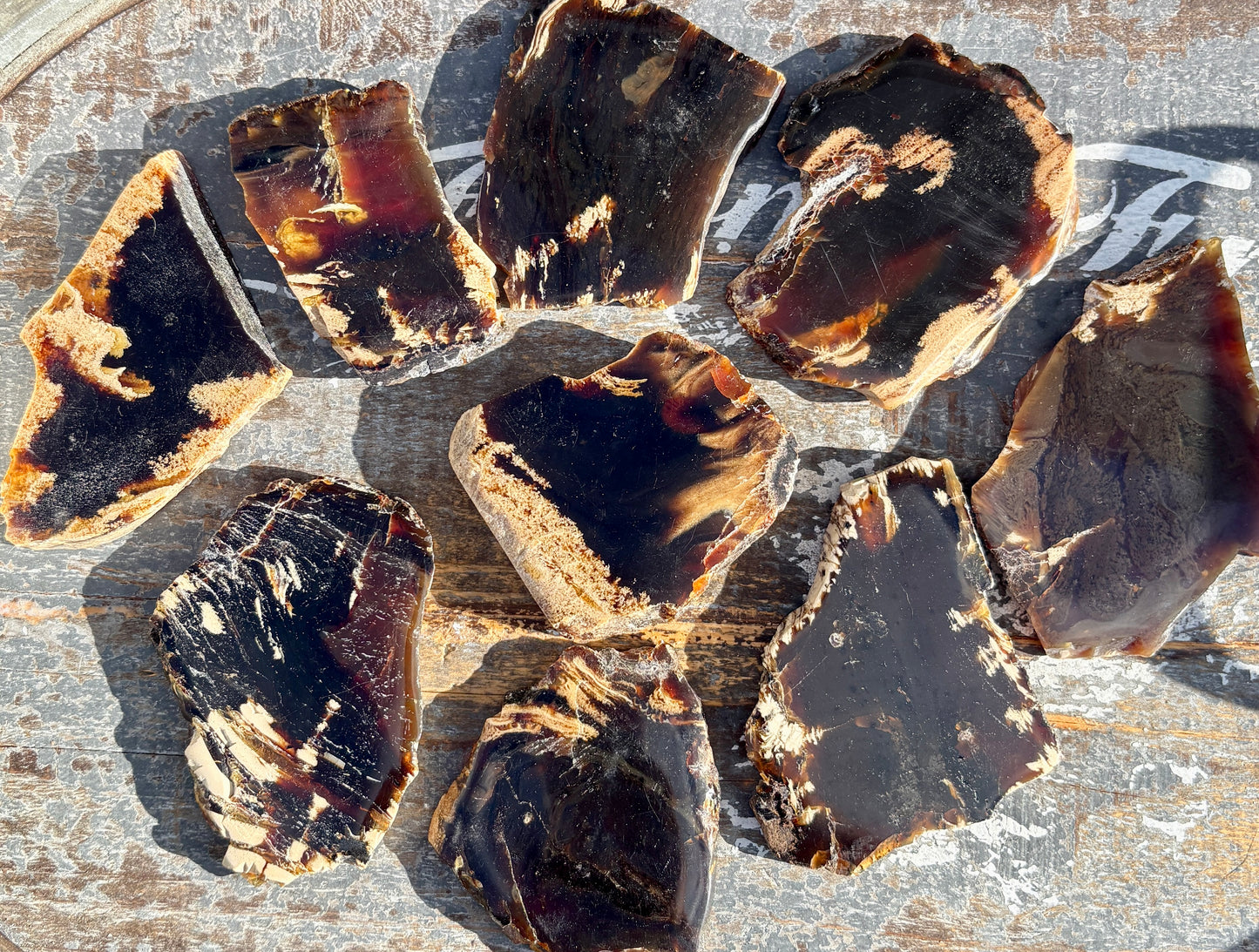 One (1) Blue Amber Small Slab | Intuitively Chosen