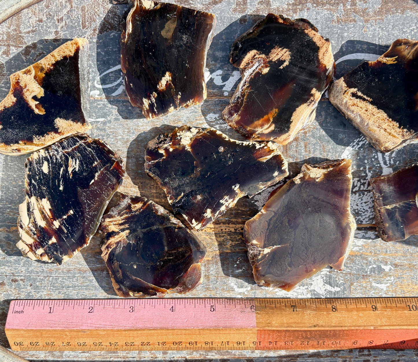 One (1) Blue Amber Small Slab | Intuitively Chosen