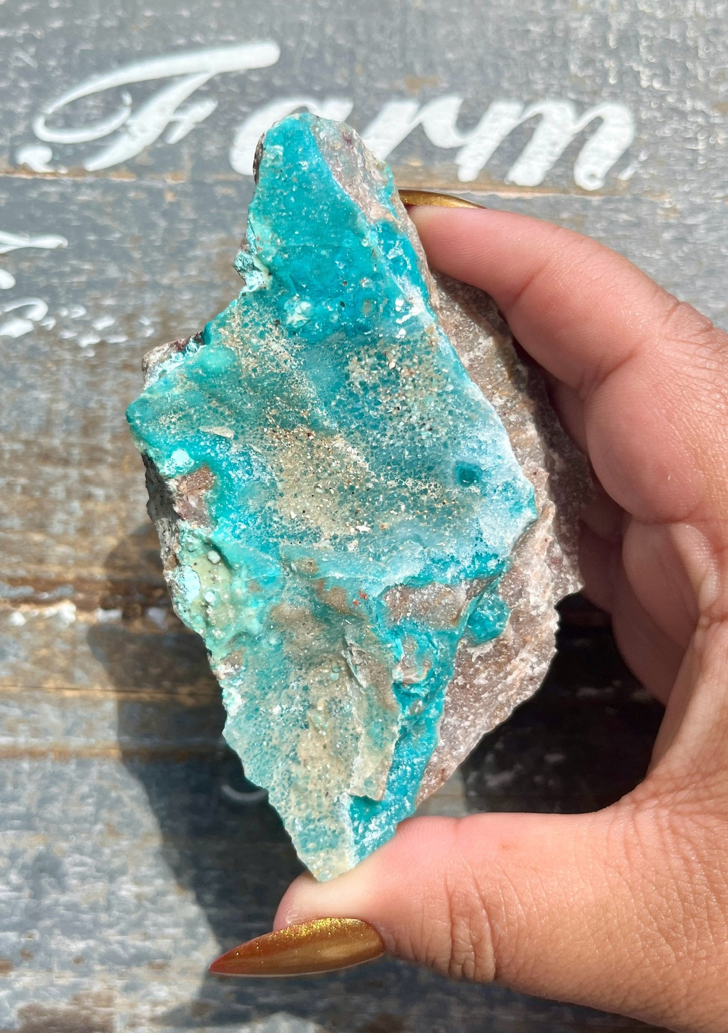 Gorgeous Raw Chrysocolla Specimen on Matrix from The Congo, Africa