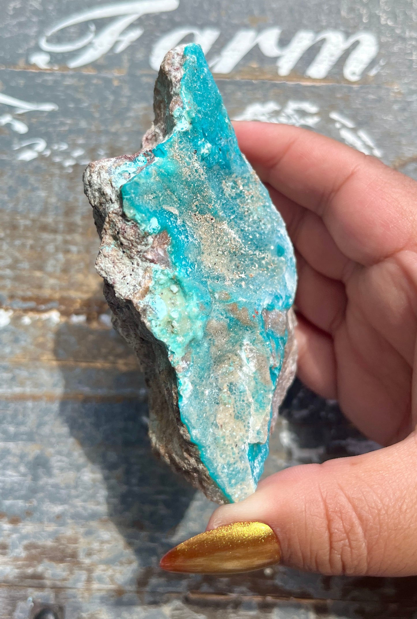 Gorgeous Raw Chrysocolla Specimen on Matrix from The Congo, Africa