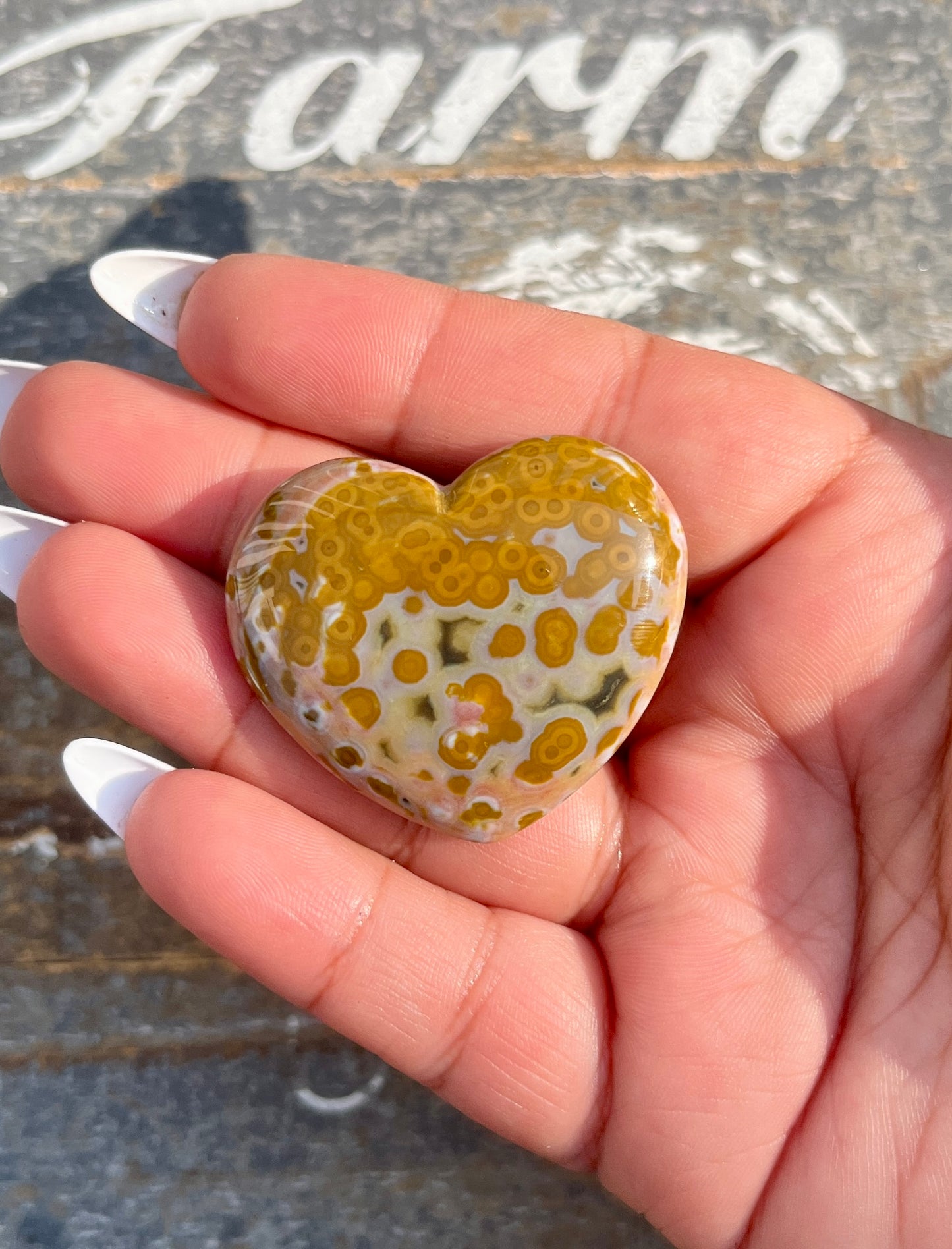 Gorgeous Ocean Jasper Small Heart from Madagascar