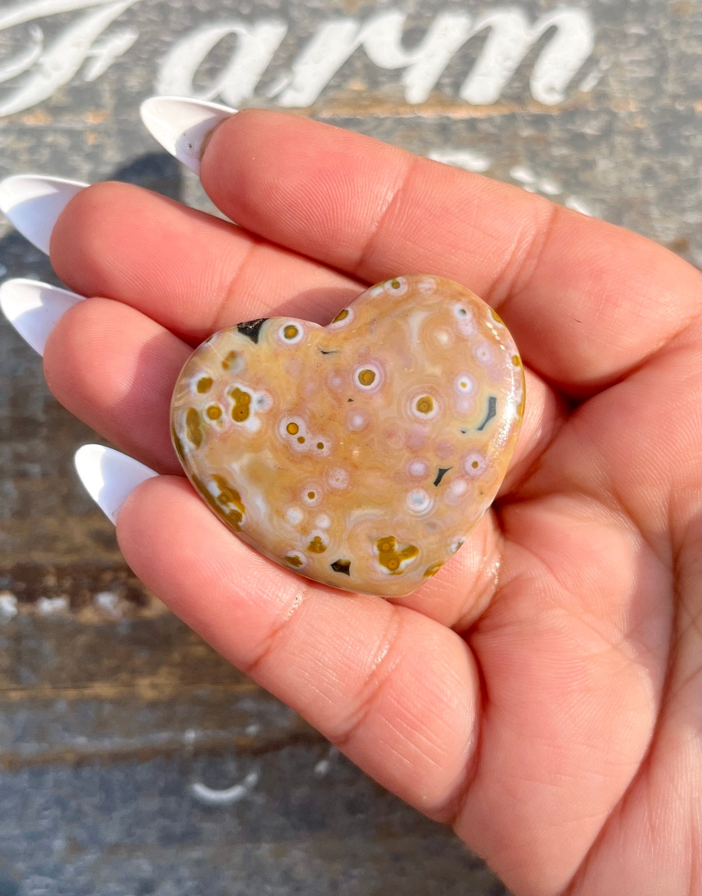 Gorgeous Ocean Jasper Small Heart from Madagascar