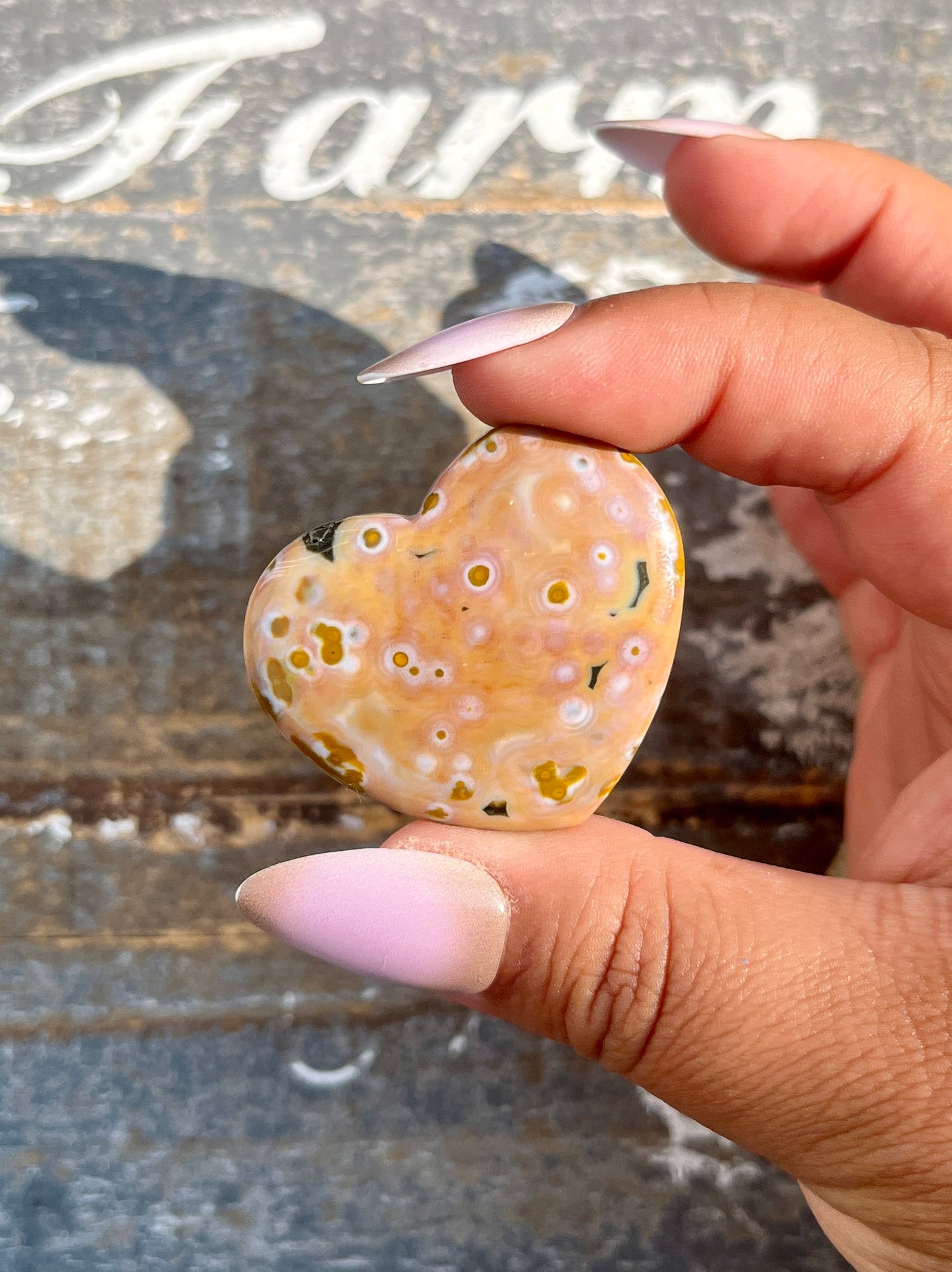 Gorgeous Ocean Jasper Small Heart from Madagascar