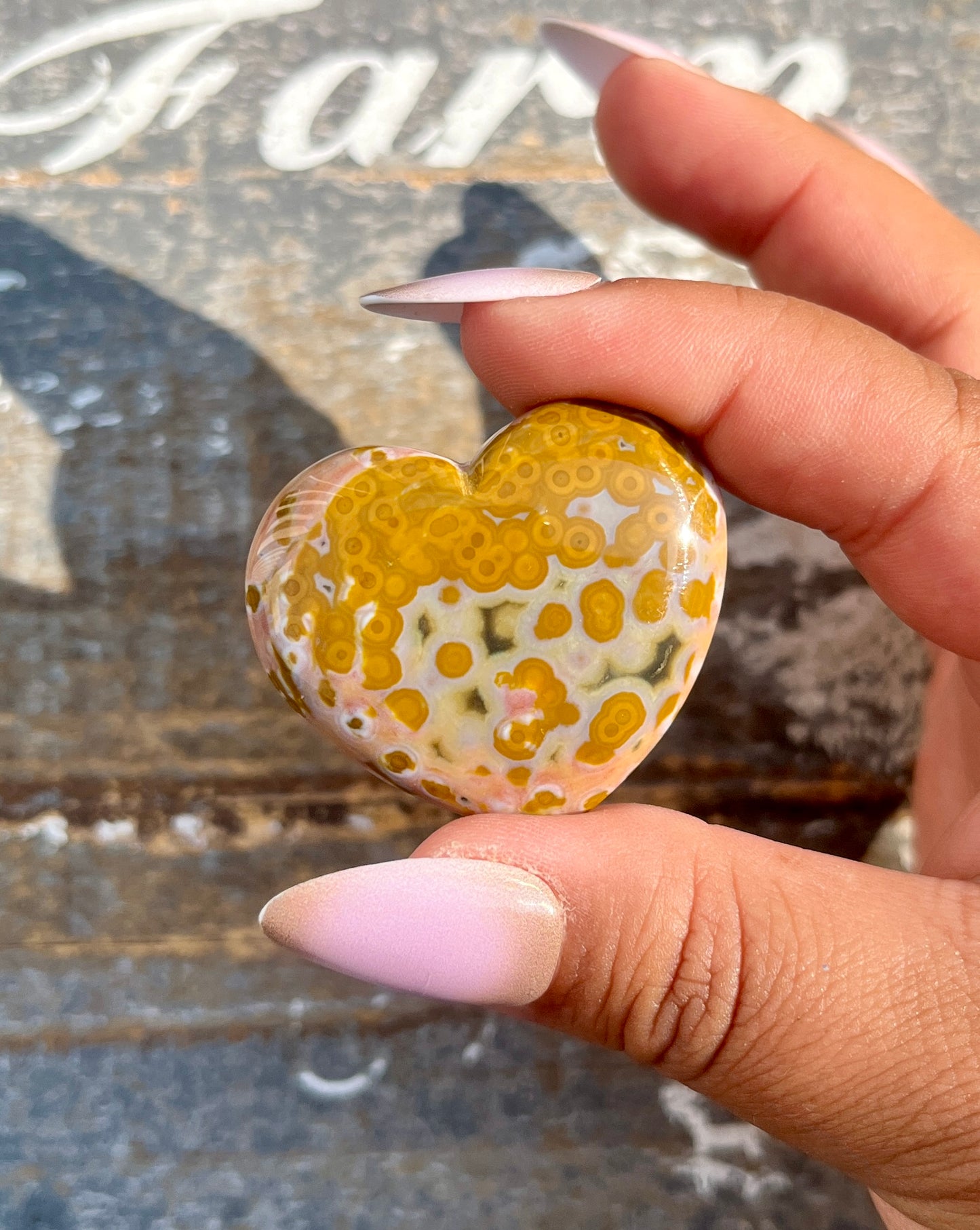 Gorgeous Ocean Jasper Small Heart from Madagascar