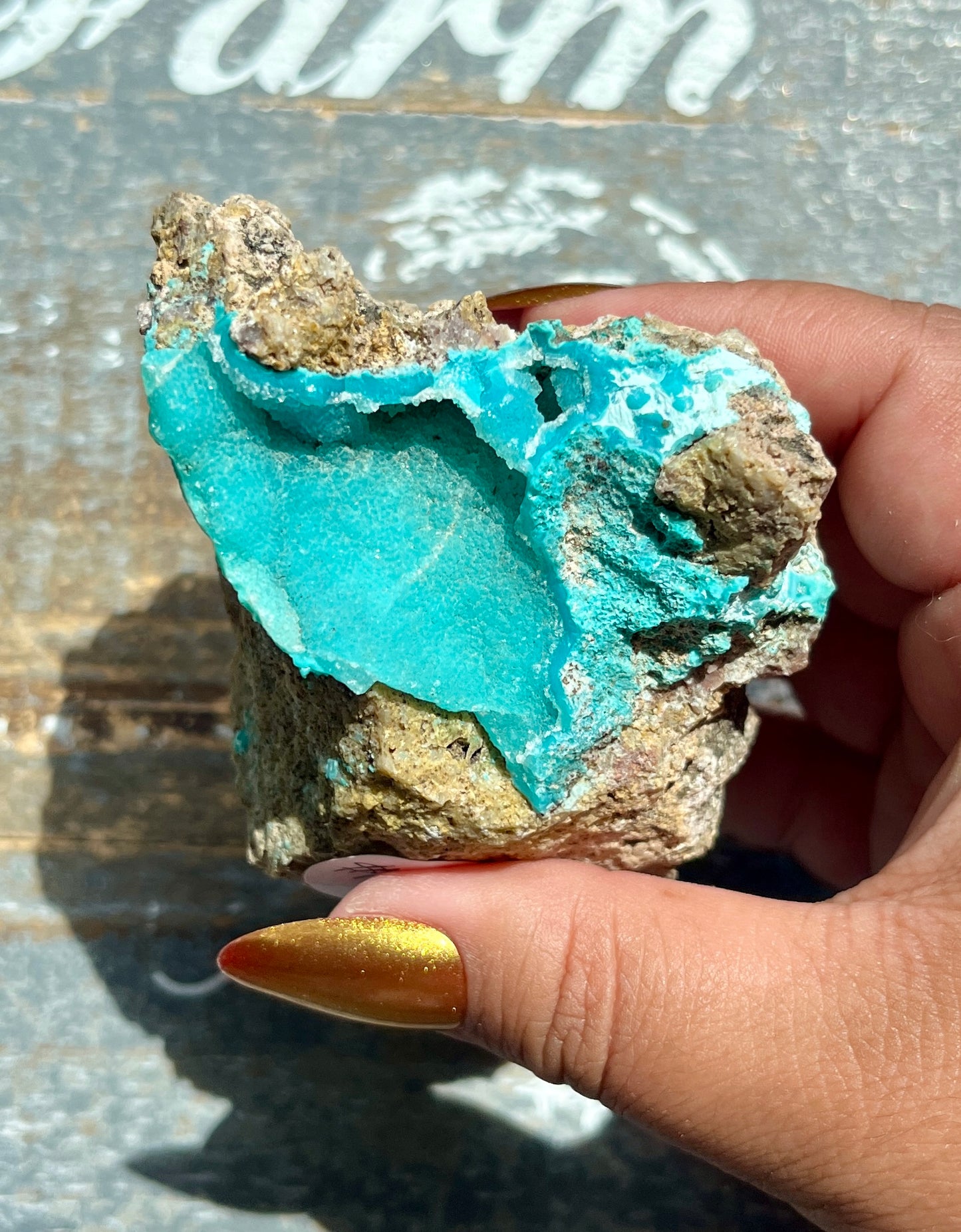 Gorgeous Raw Chrysocolla Specimen on Matrix from The Congo, Africa