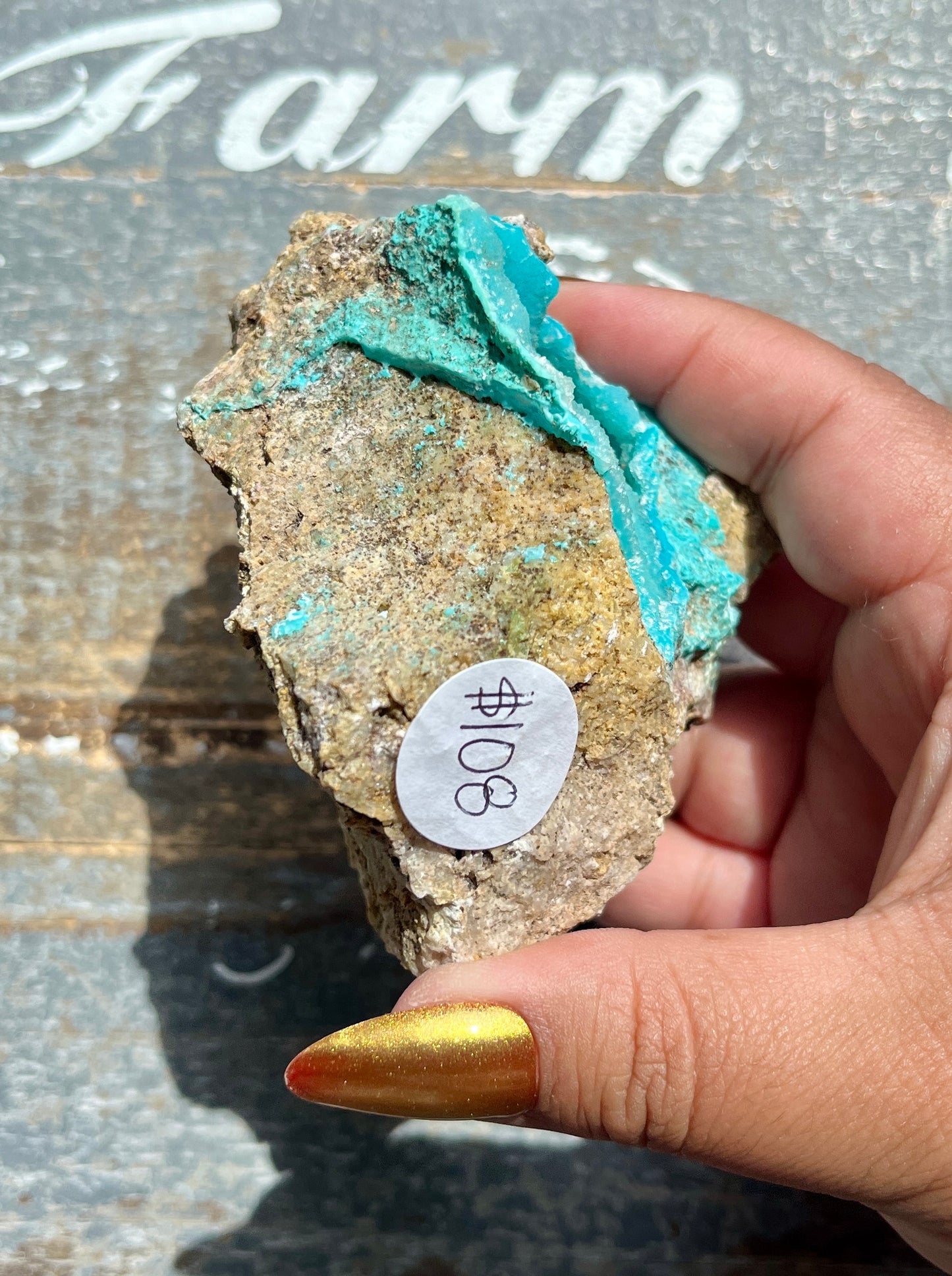 Gorgeous Raw Chrysocolla Specimen on Matrix from The Congo, Africa