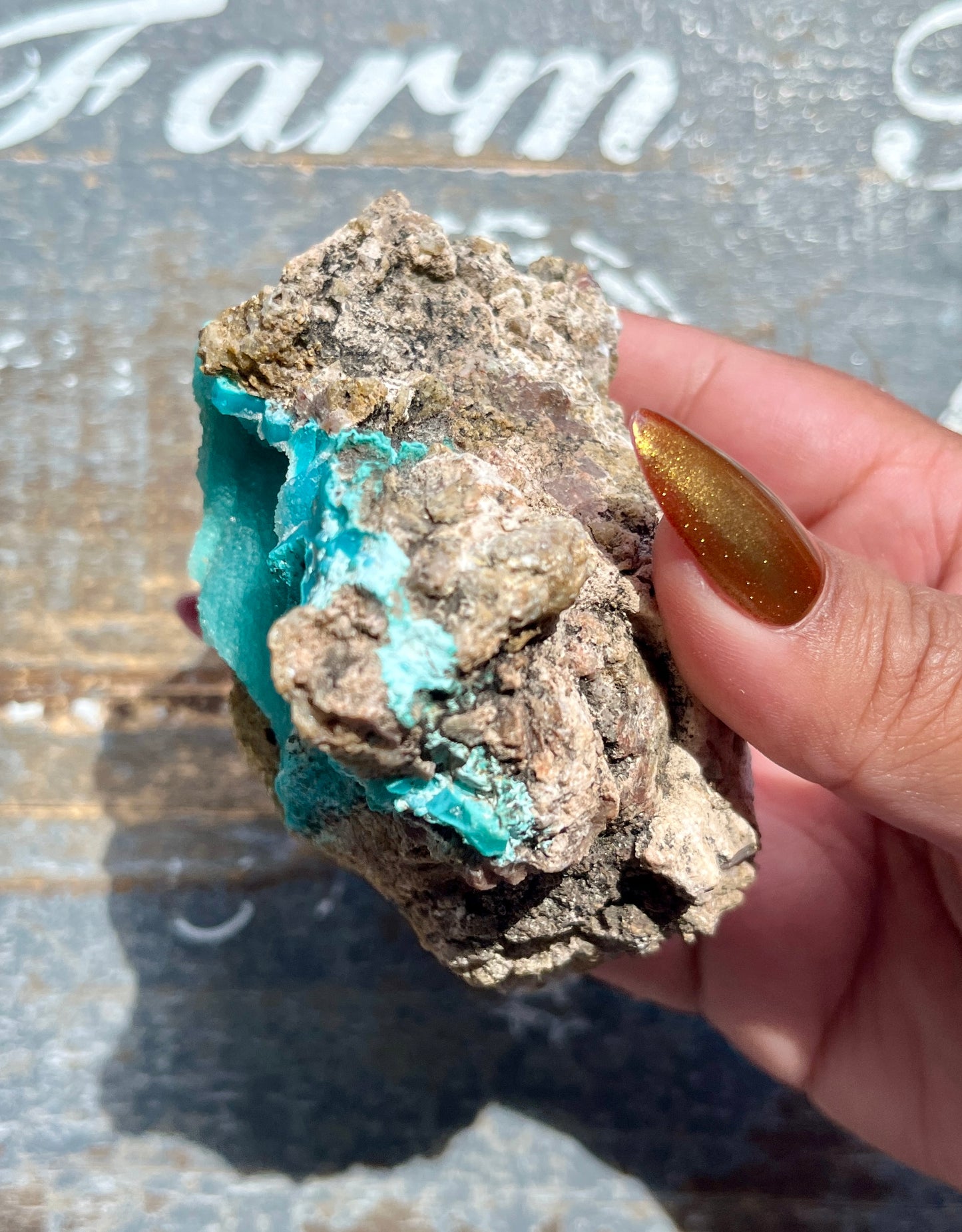 Gorgeous Raw Chrysocolla Specimen on Matrix from The Congo, Africa