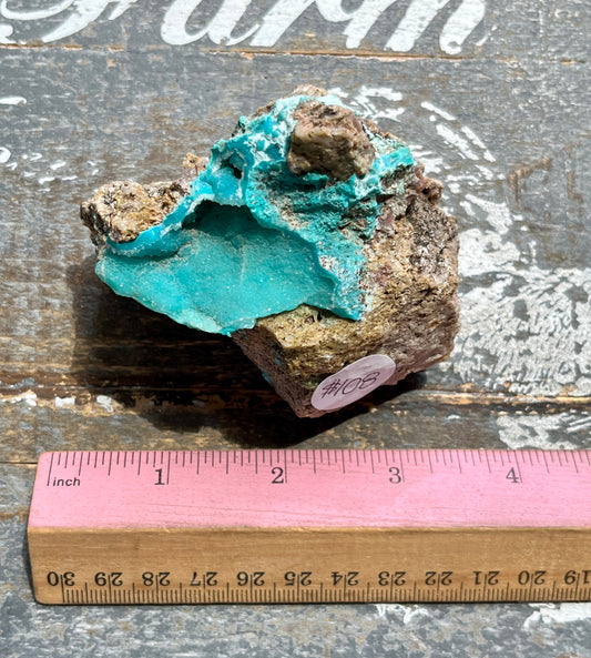 Gorgeous Raw Chrysocolla Specimen on Matrix from The Congo, Africa