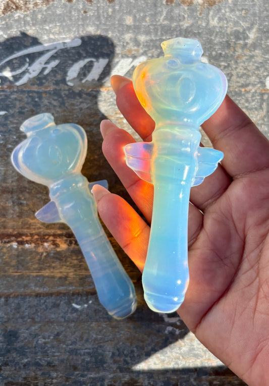 One (1) Opalite Heart Wand