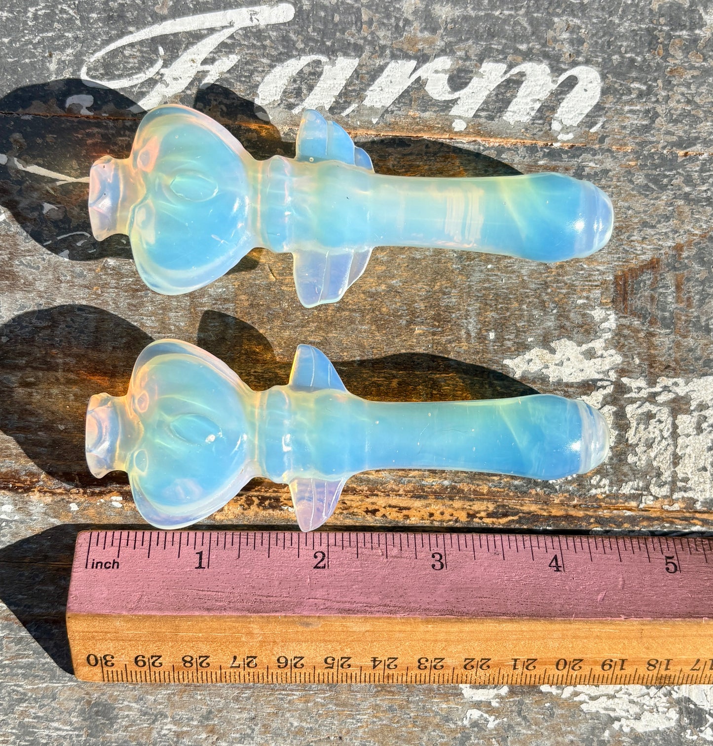 One (1) Opalite Heart Wand