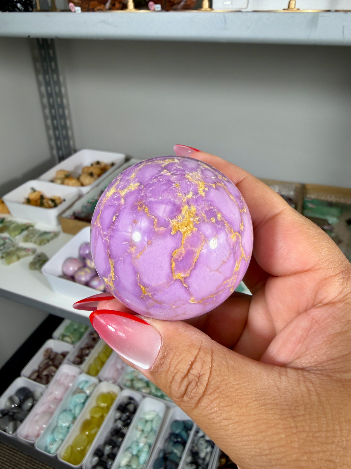 Gorgeous Phosphosiderite Sphere | Peru | Opt 13