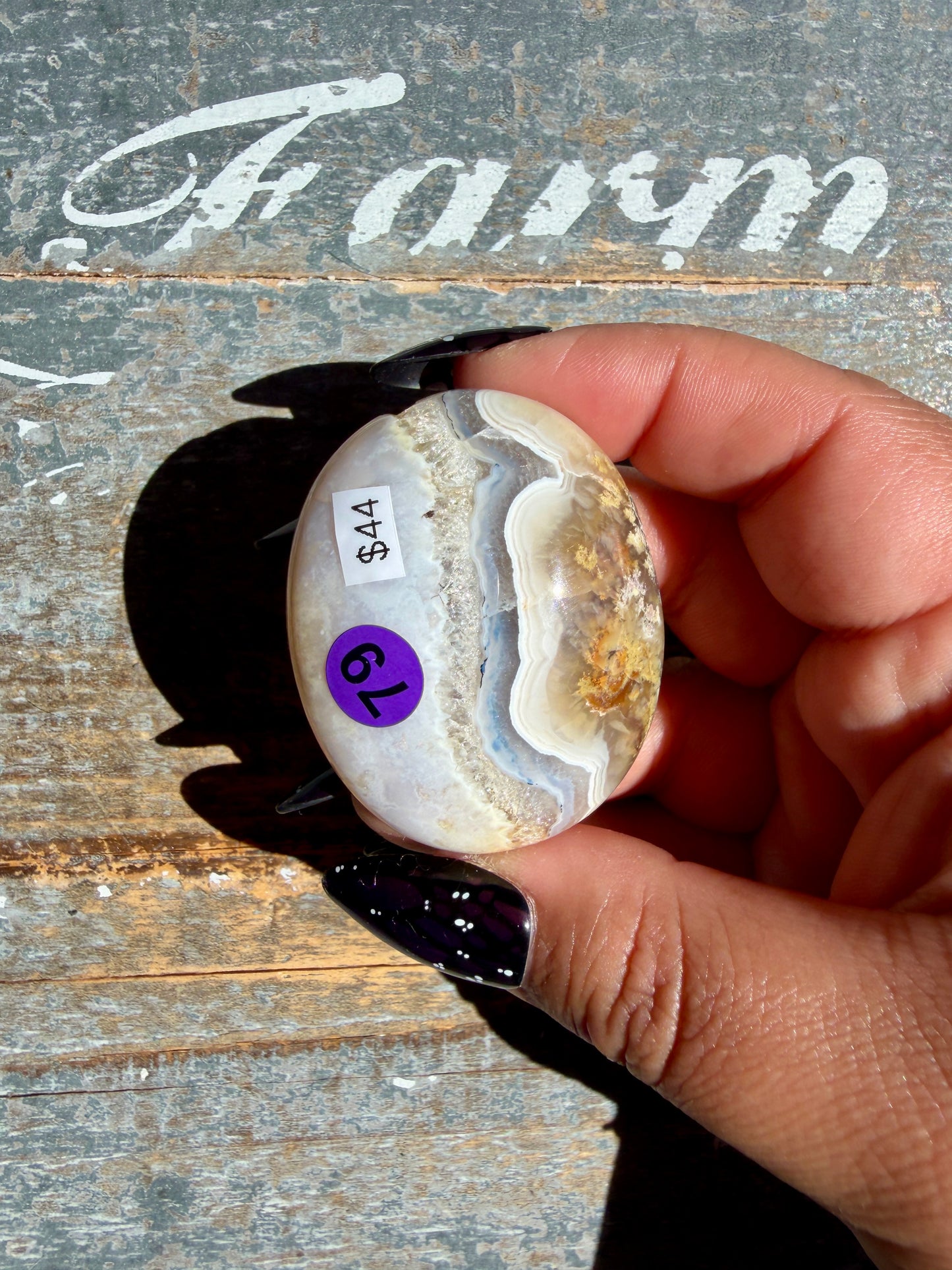 Gorgeous Scenic Moss Agate Palm Stone | Opt 79