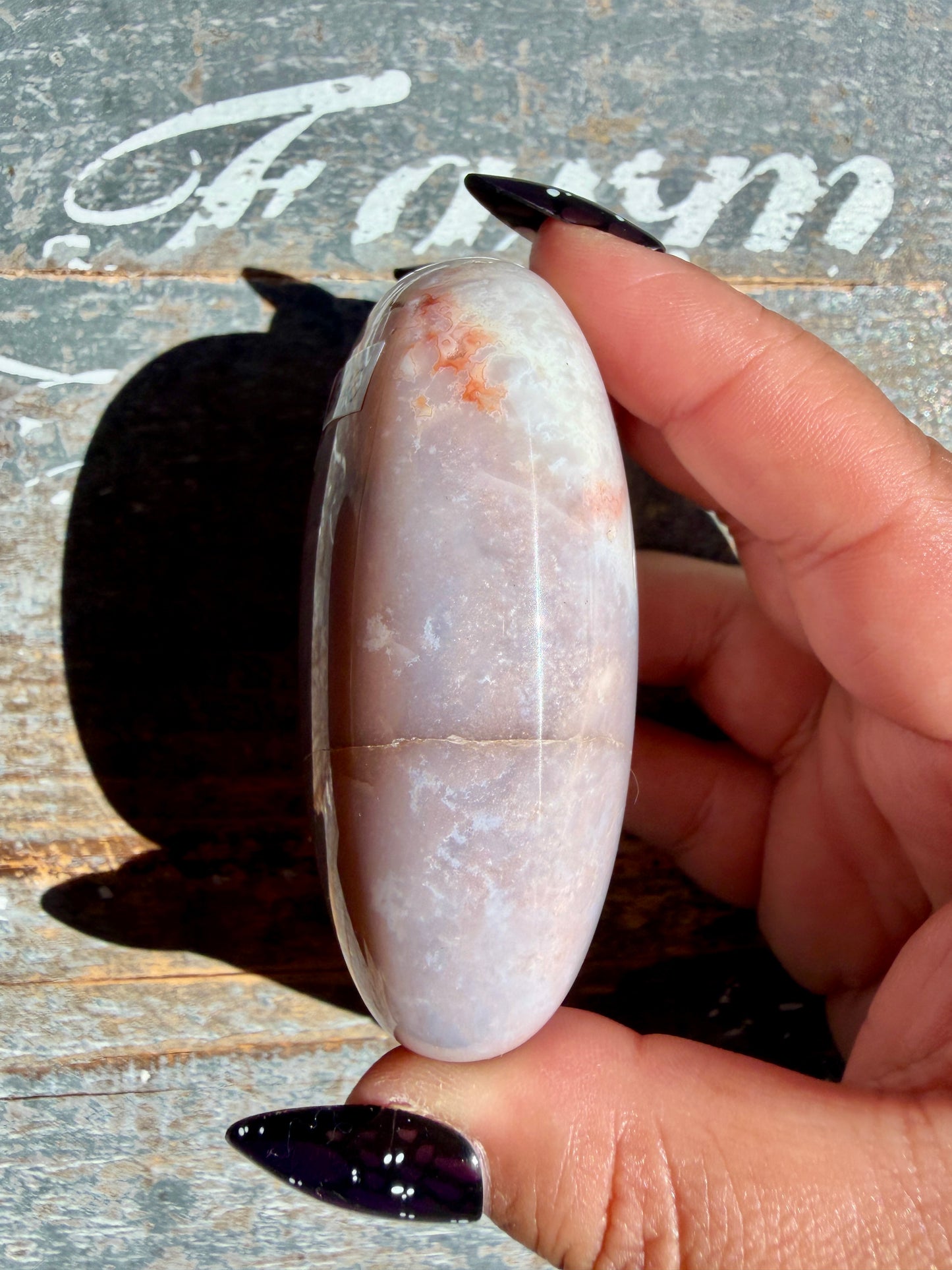 Gorgeous Scenic Moss Agate Palm Stone | Opt 74