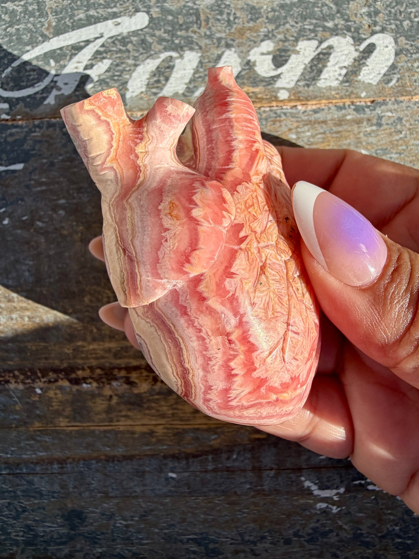 Gorgeous Rhodochrosite Anatomical Heart | Argentina | Opt L