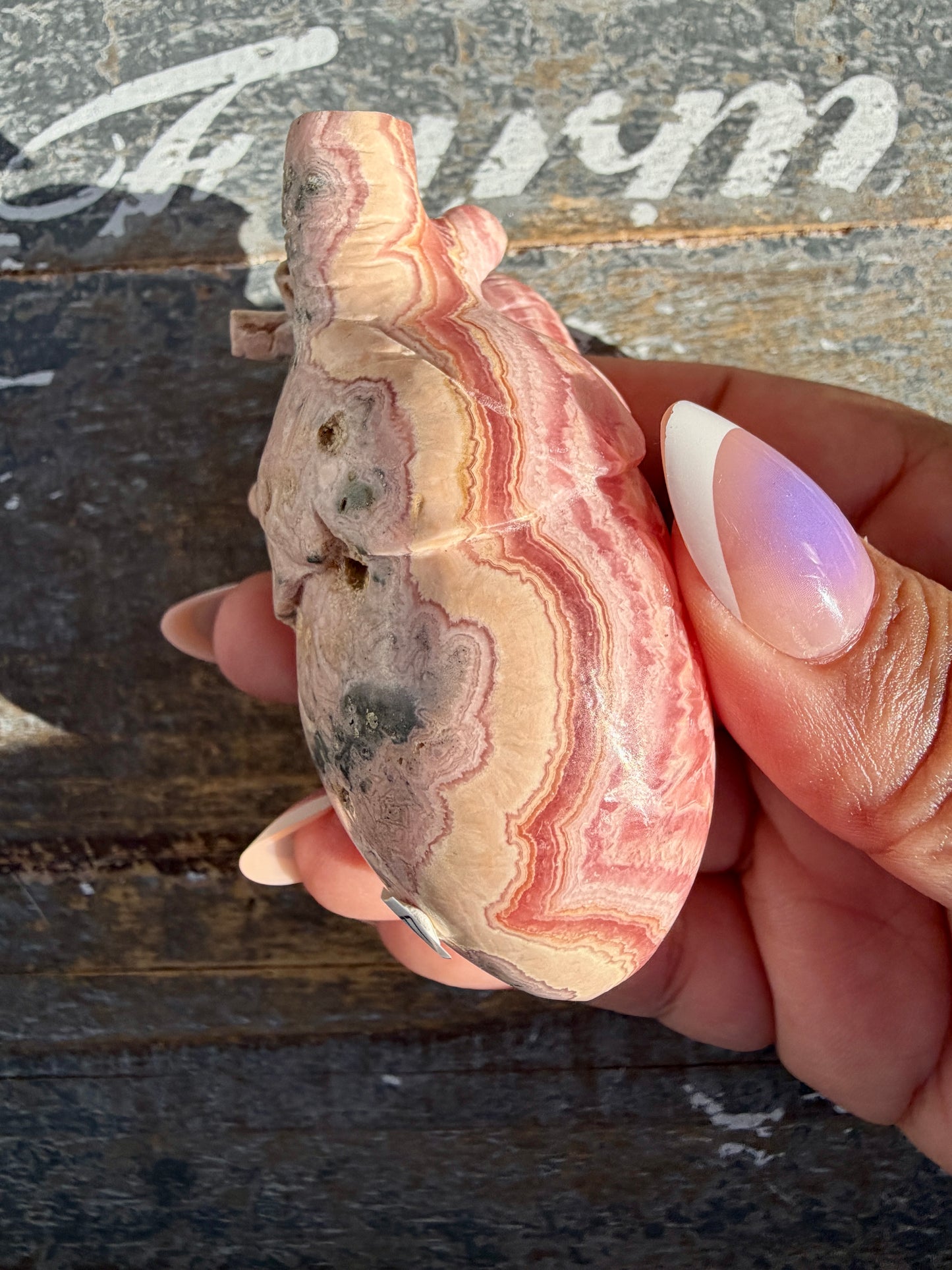 Gorgeous Rhodochrosite Anatomical Heart | Argentina | Opt L