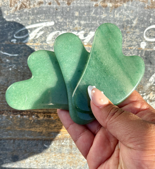 One (1) Green Aventurine Gua Sha Massage Tool
