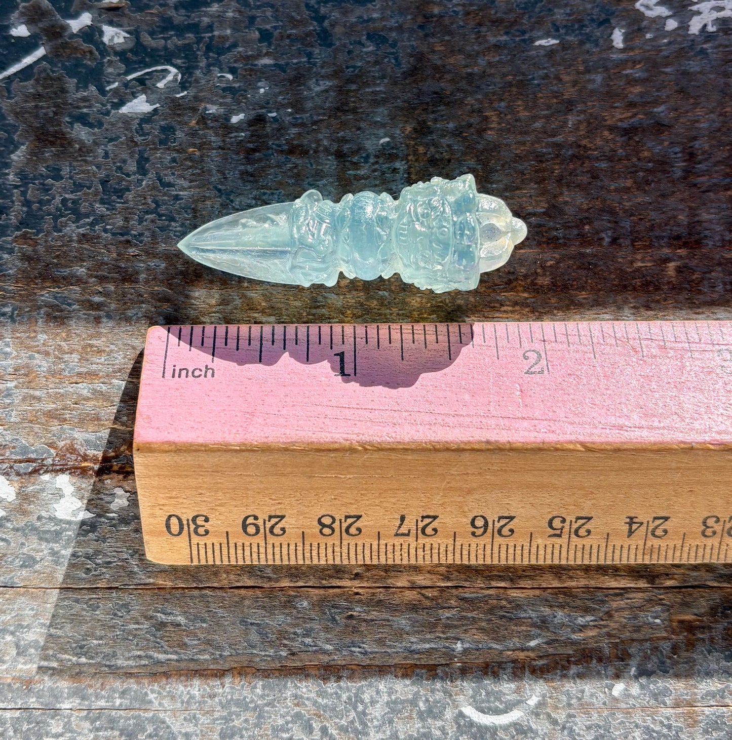 Gorgeous Aquamarine Phurba Dagger Carving