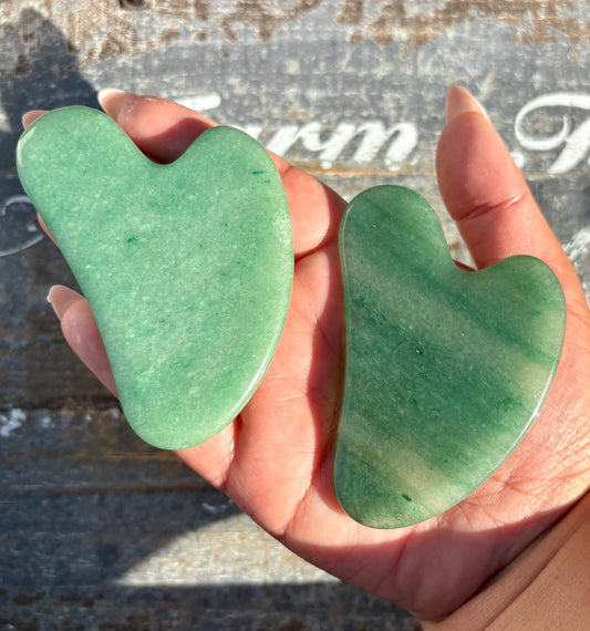 One (1) Green Aventurine Gua Sha Massage Tool