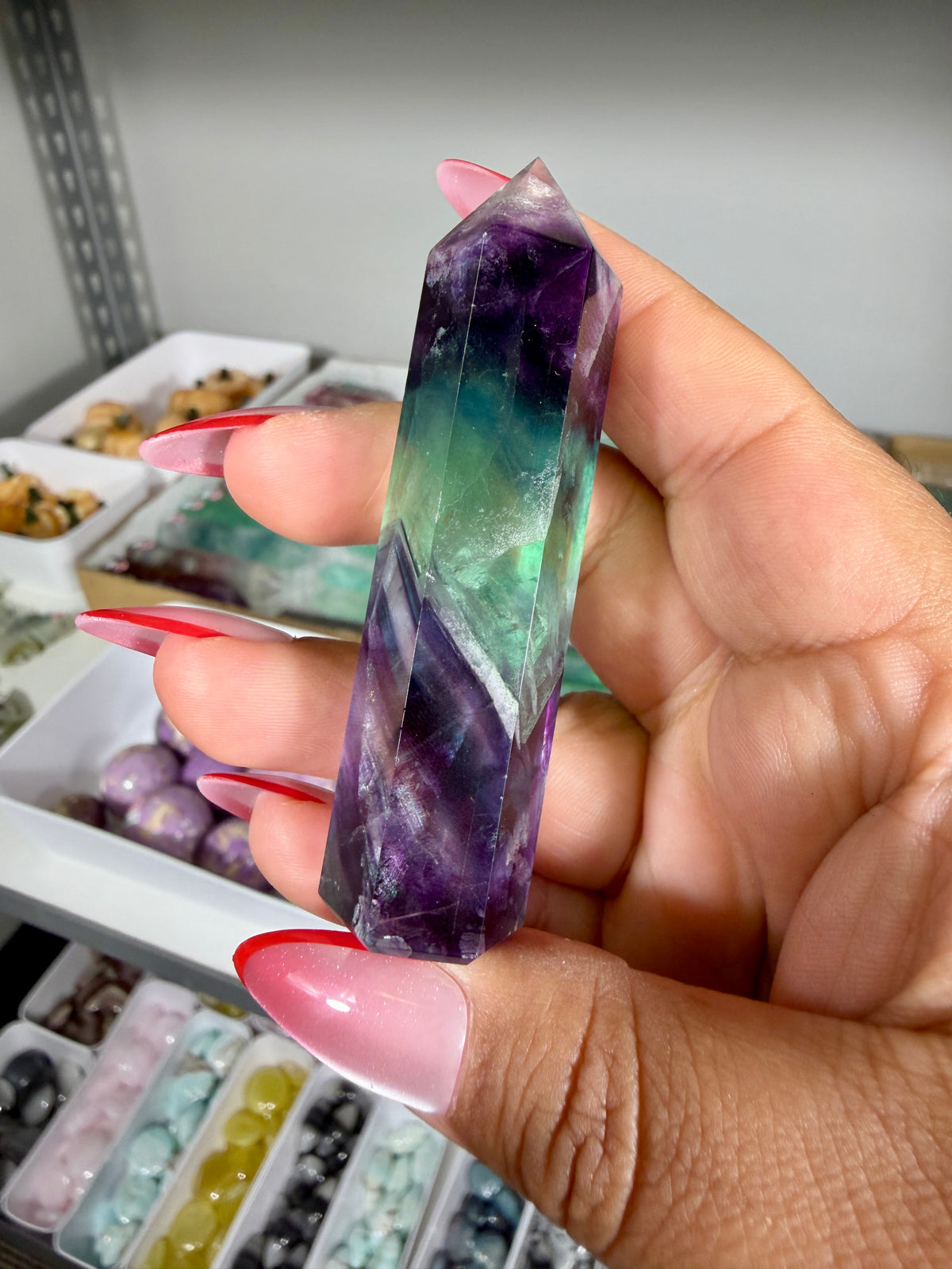 Gorgeous Rainbow Fluorite Tower | China | Opt 47