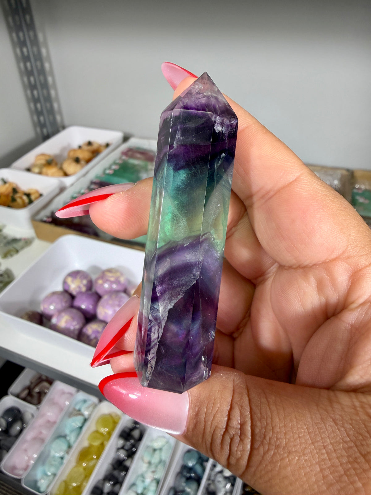 Gorgeous Rainbow Fluorite Tower | China | Opt 47