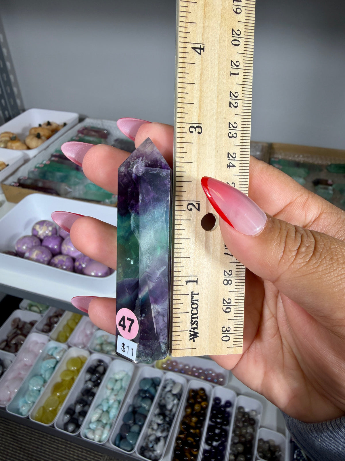 Gorgeous Rainbow Fluorite Tower | China | Opt 47